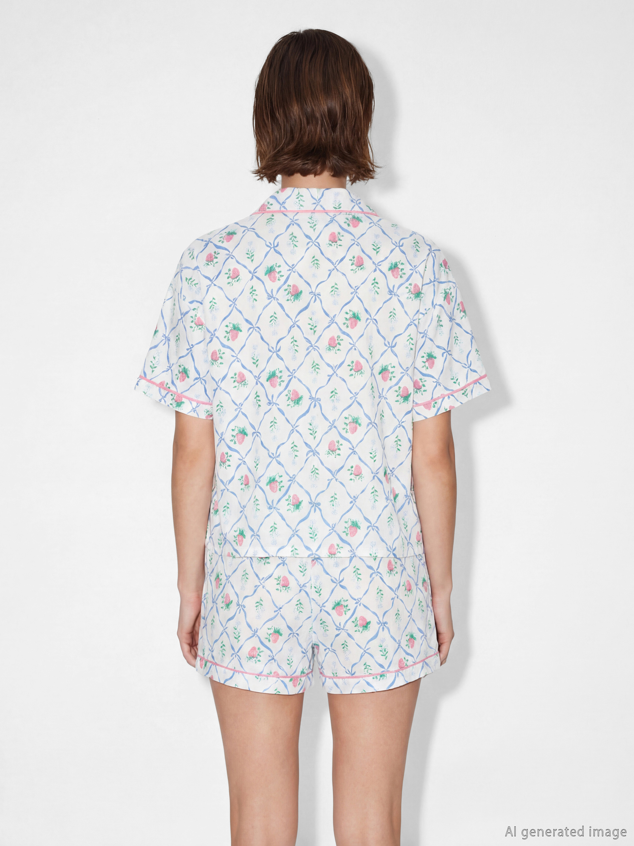 Woman ECRU Shortie Pyjama Set-3