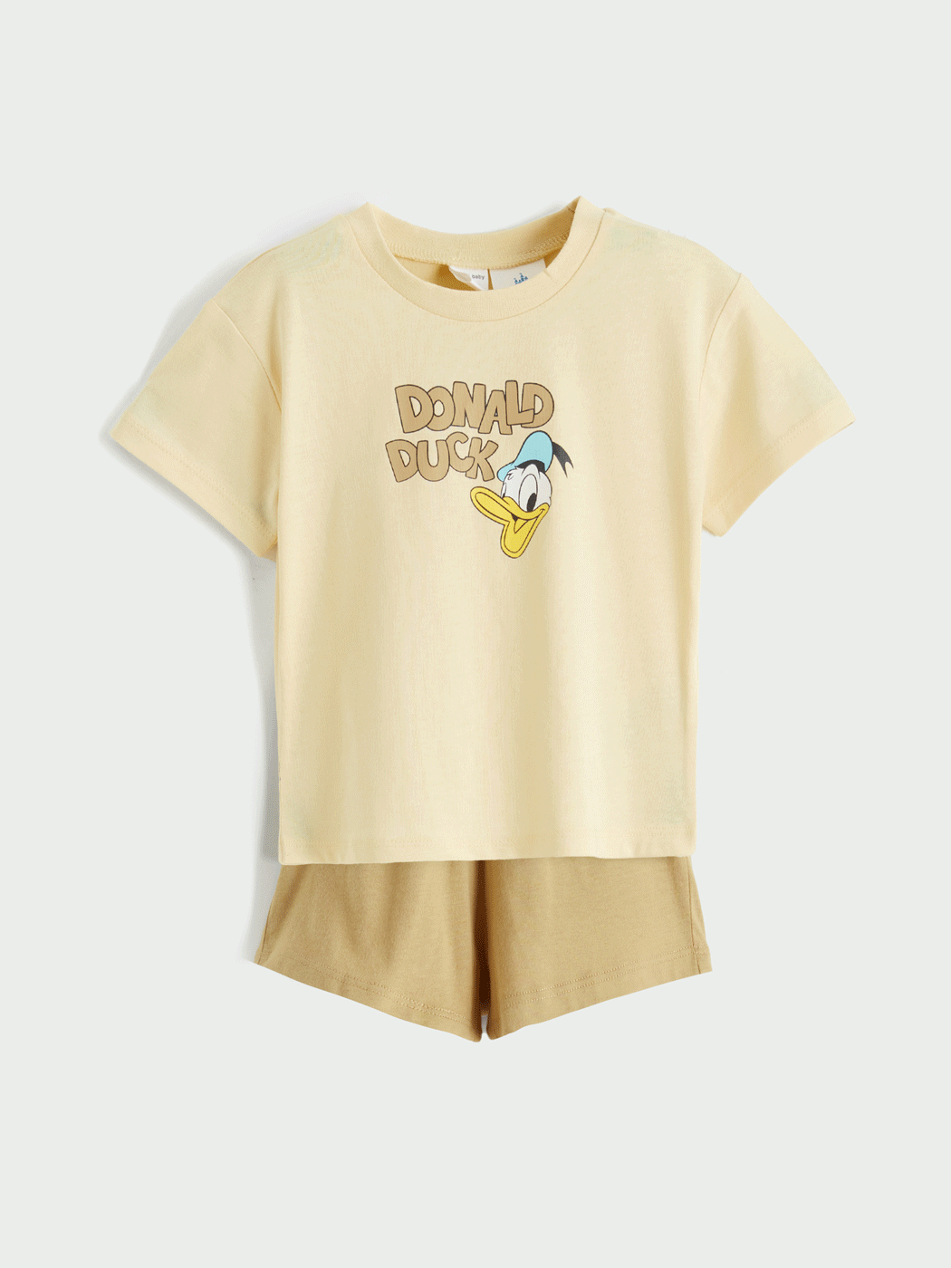 LCW baby Donald Duck Baskılı Bisiklet Yaka Erkek Bebek Takım - S6BL58Z1-YMR