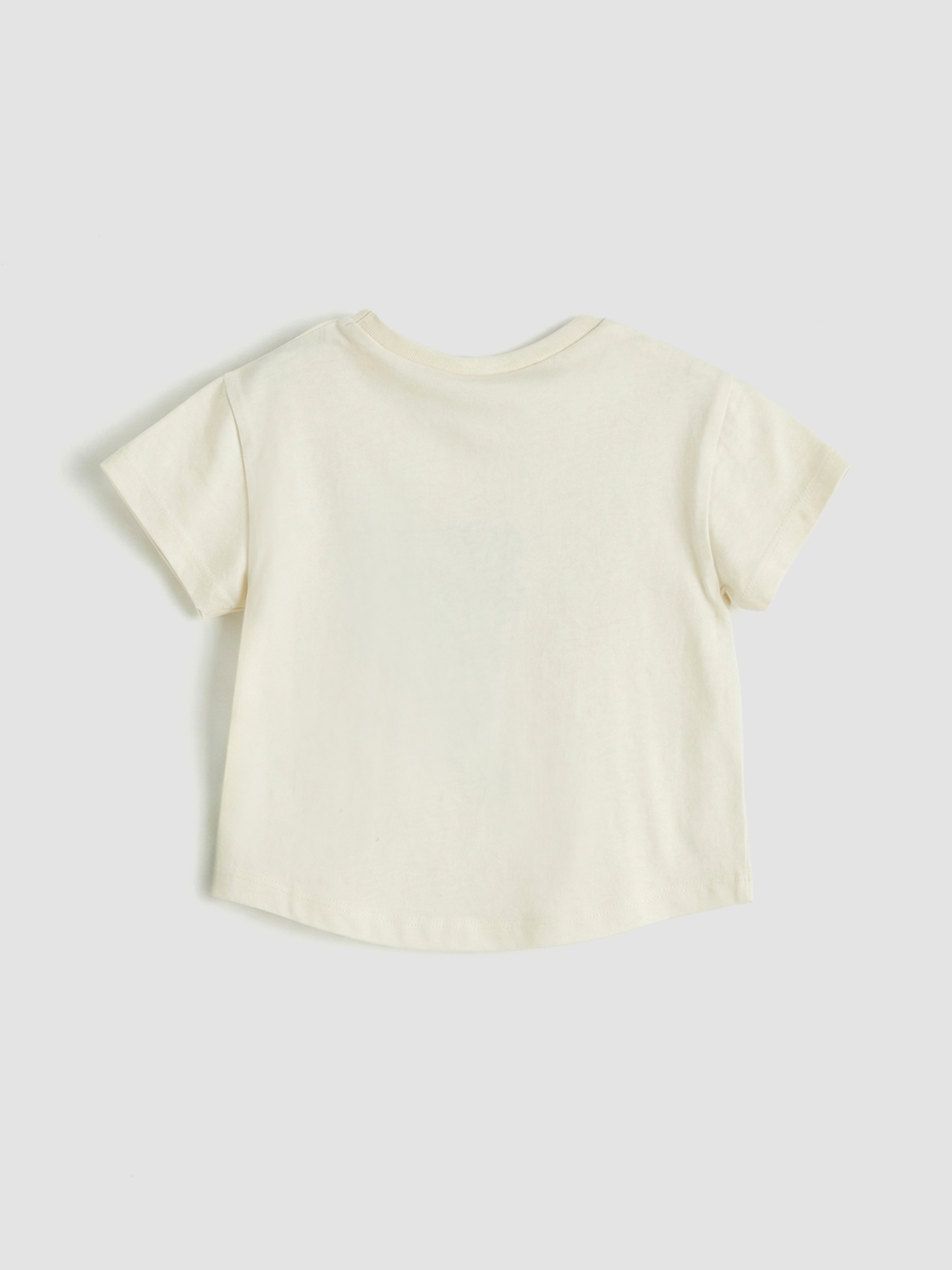 Ekru Minnie Mouse Kız Bebek Tişört-1