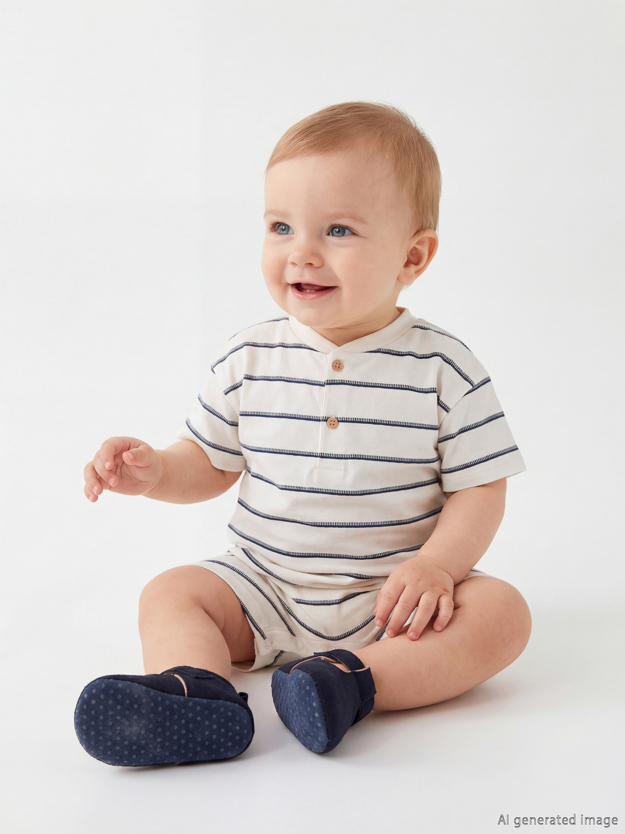 LCW baby Çizgili Kısa Kollu Erkek Bebek Tulum - S6BN13Z1-LRA