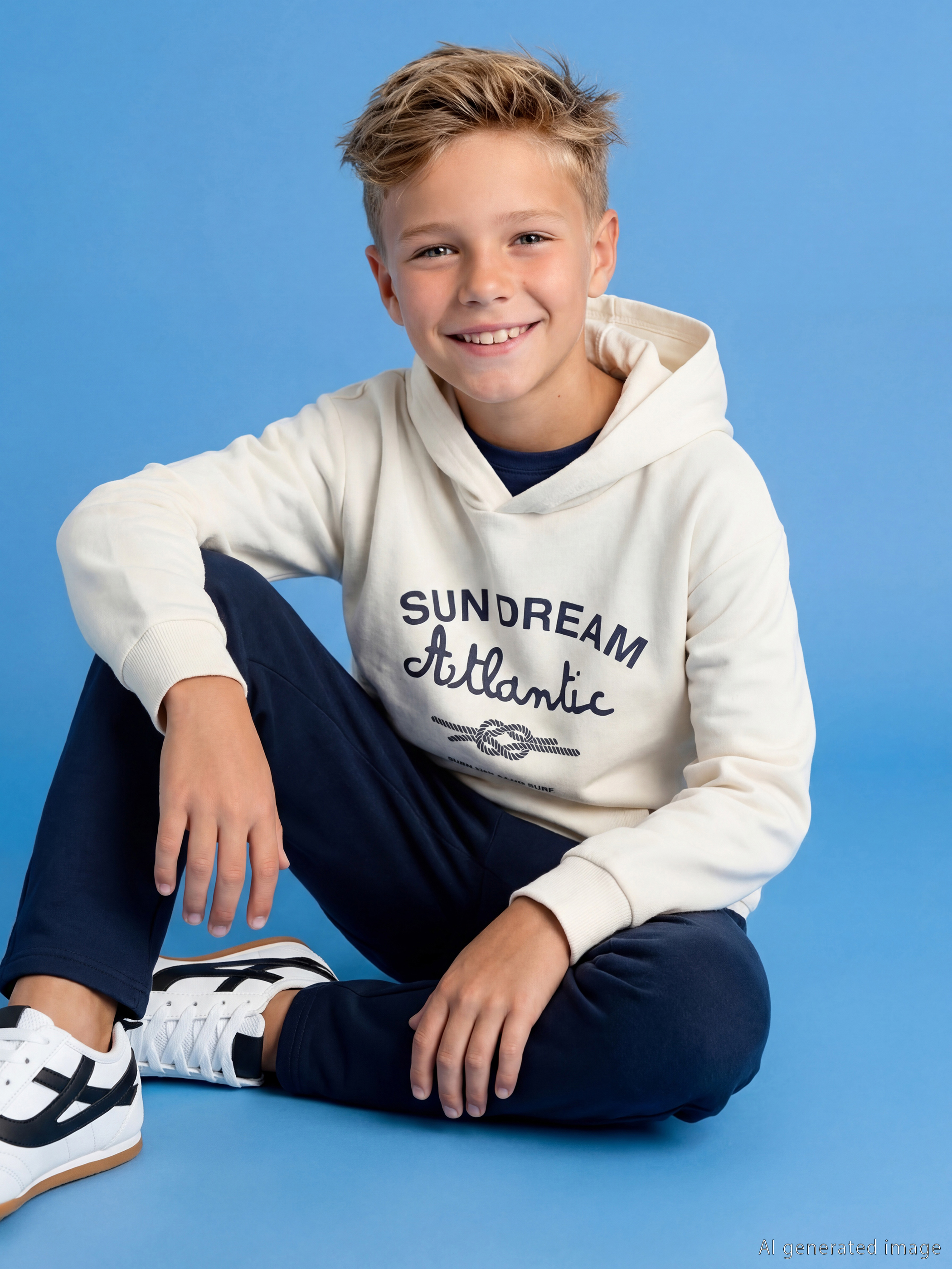 LCW Kids Kapüşonlu Baskılı Erkek Çocuk Sweatshirt - S6BO29Z4-FT0