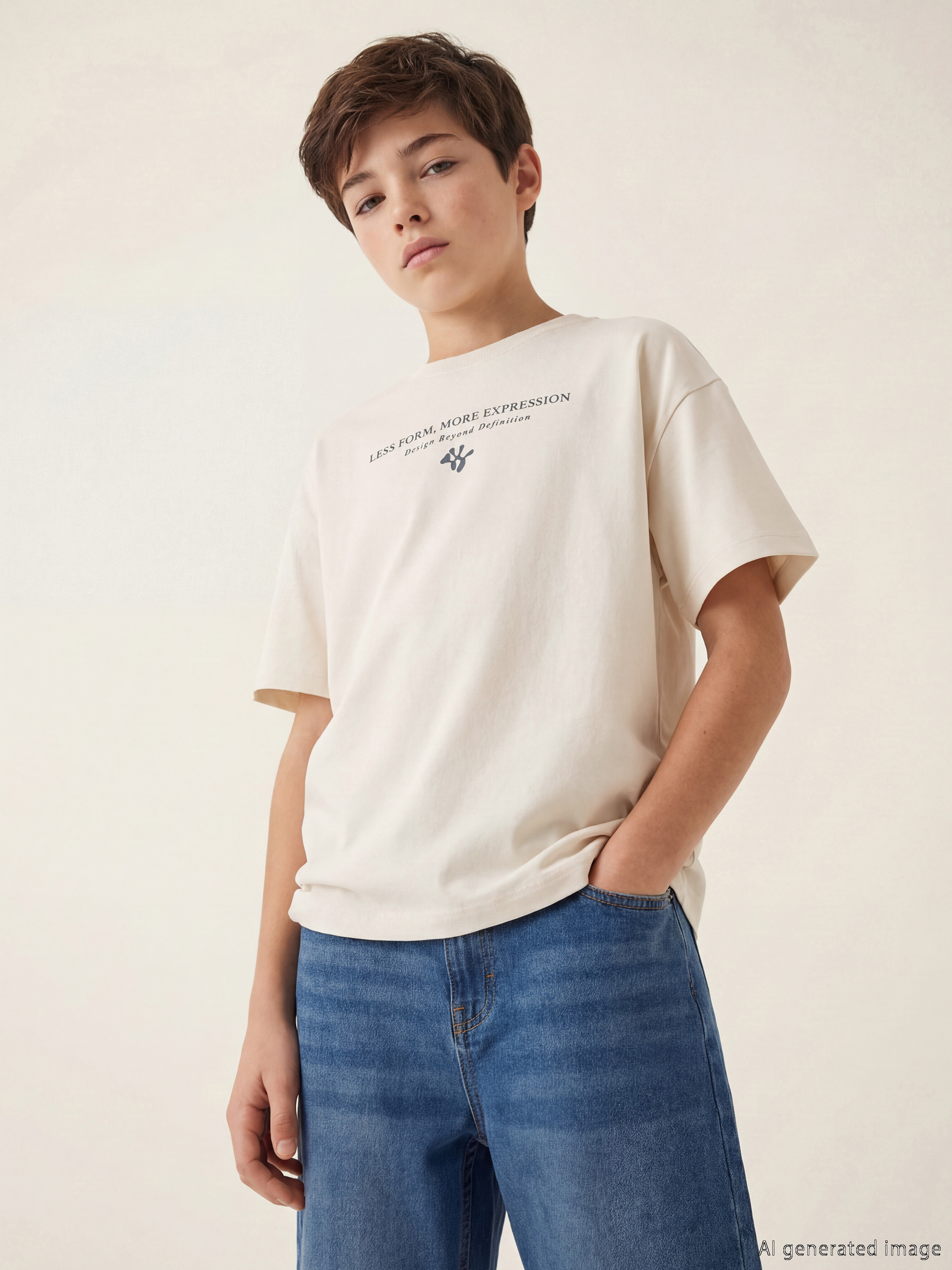 Crew Neck Boys' T-Shirt-1