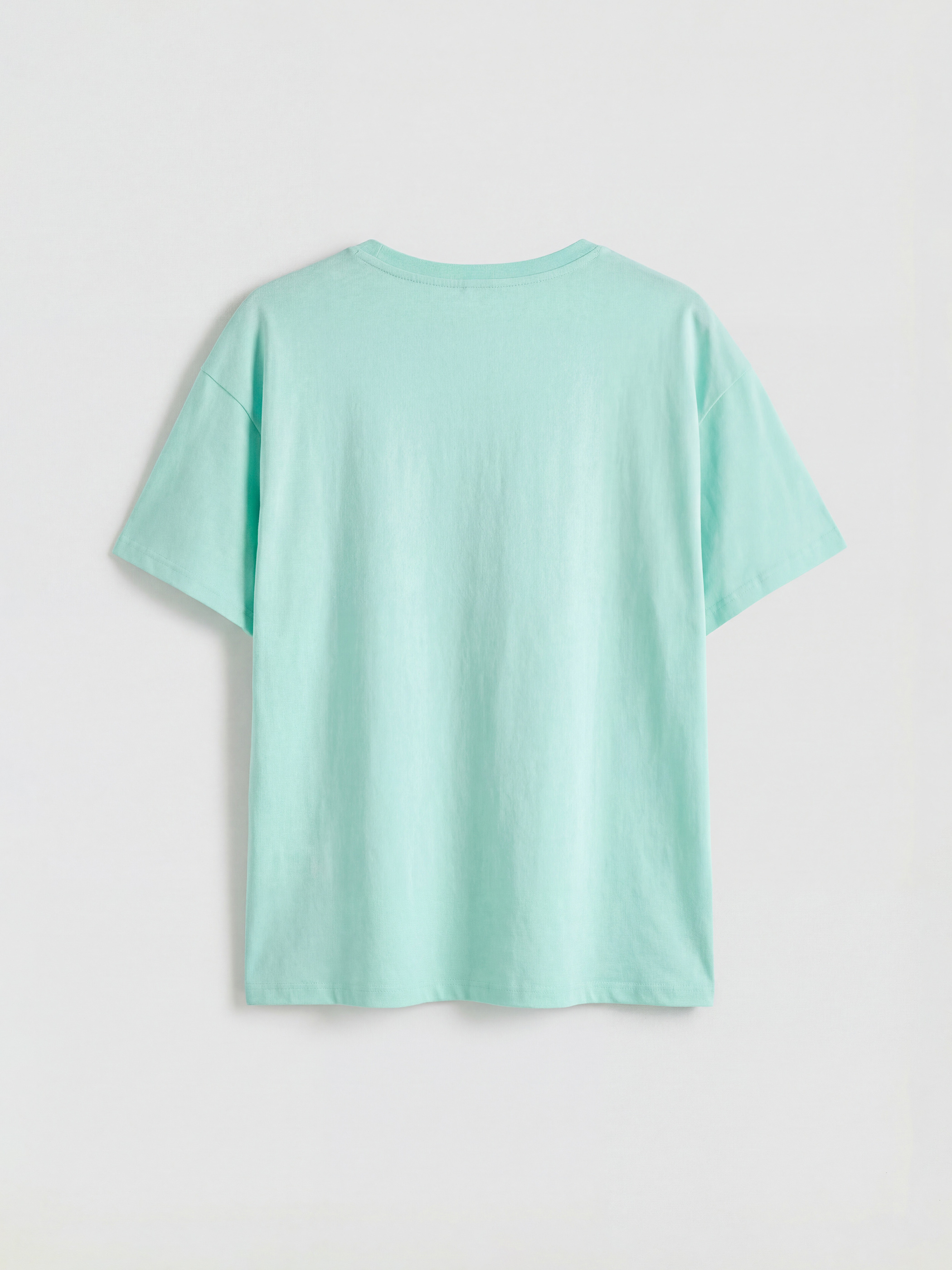 Turkuaz Bisiklet Yaka Baskılı Kadın Şortlu Pijama Takımı-2