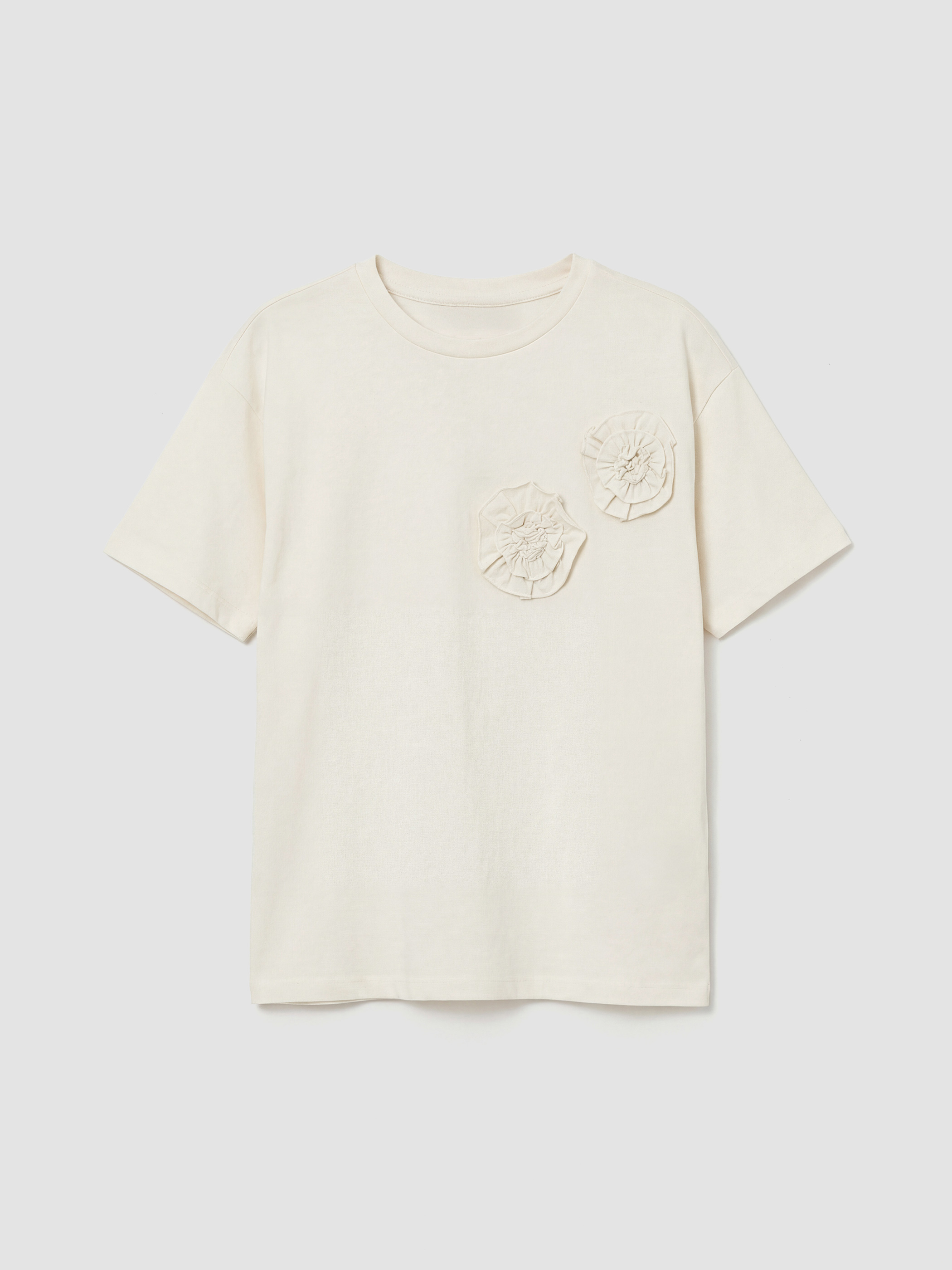 LCW Kids Girl ECRU T-Shirt - S6BU36Z4-FDU