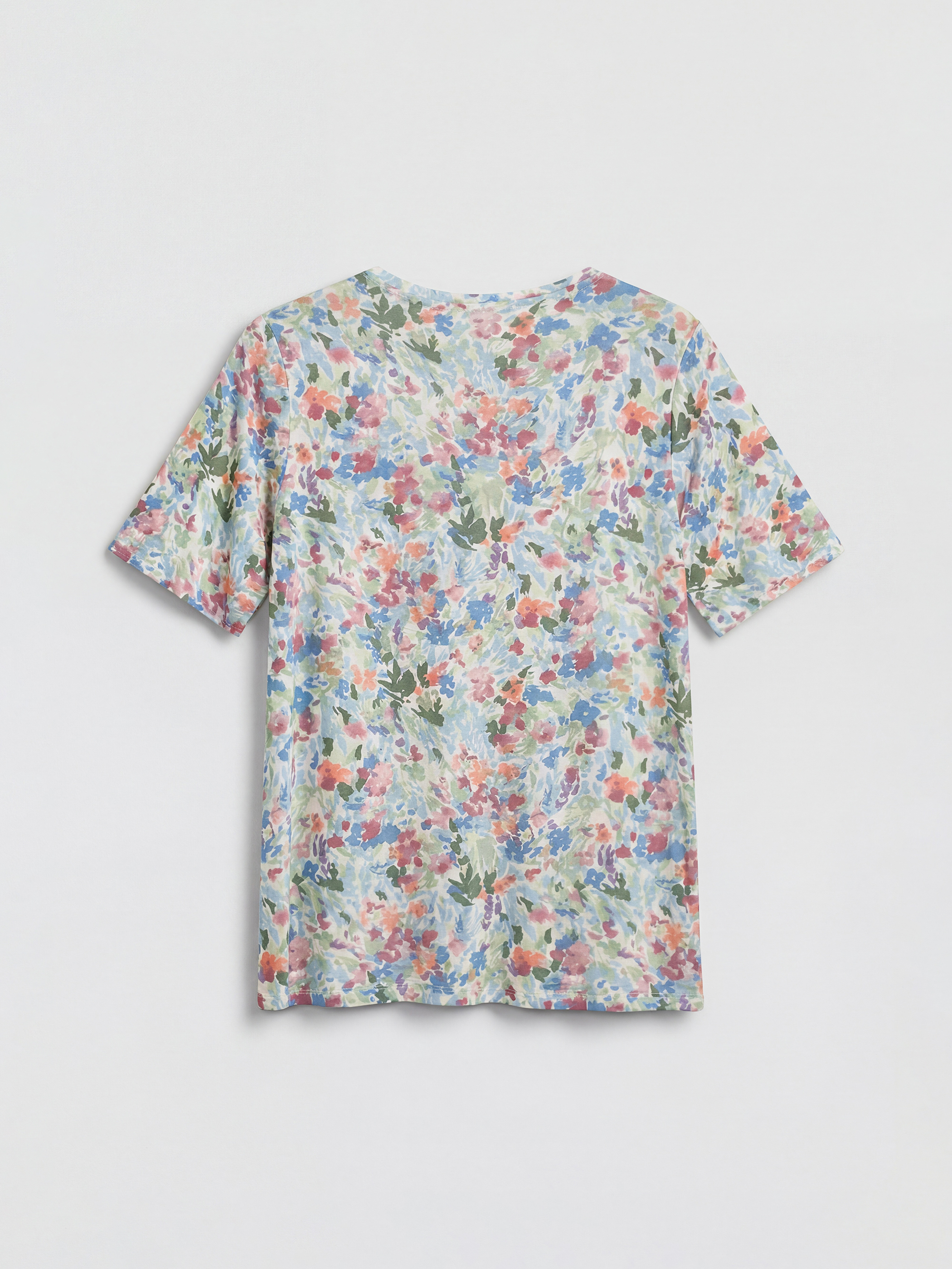 Karışık Çiçekli Kadın Tişört-1