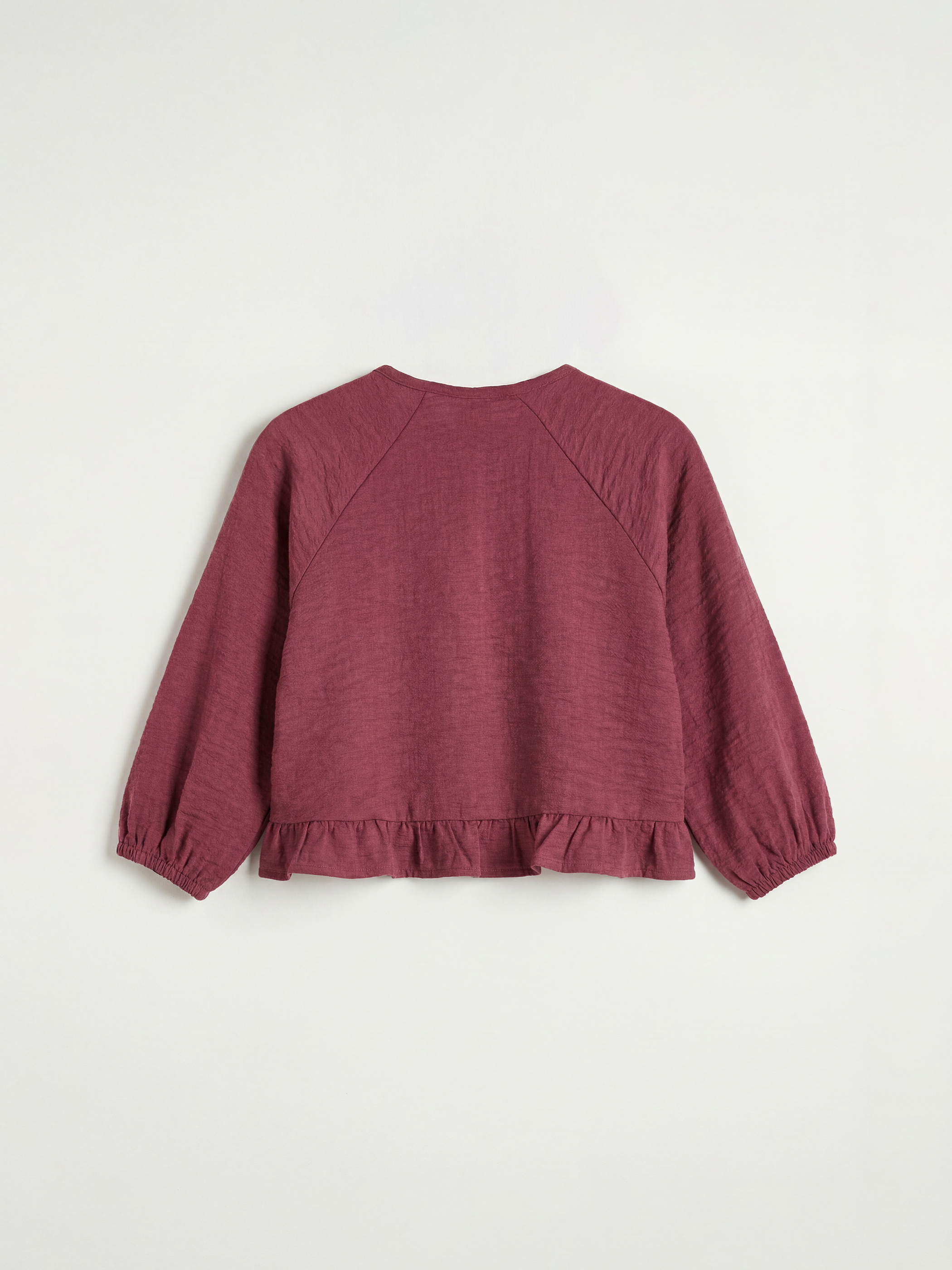 Girls' Muslin Blouse and Trousers with a Crew Neck.-2