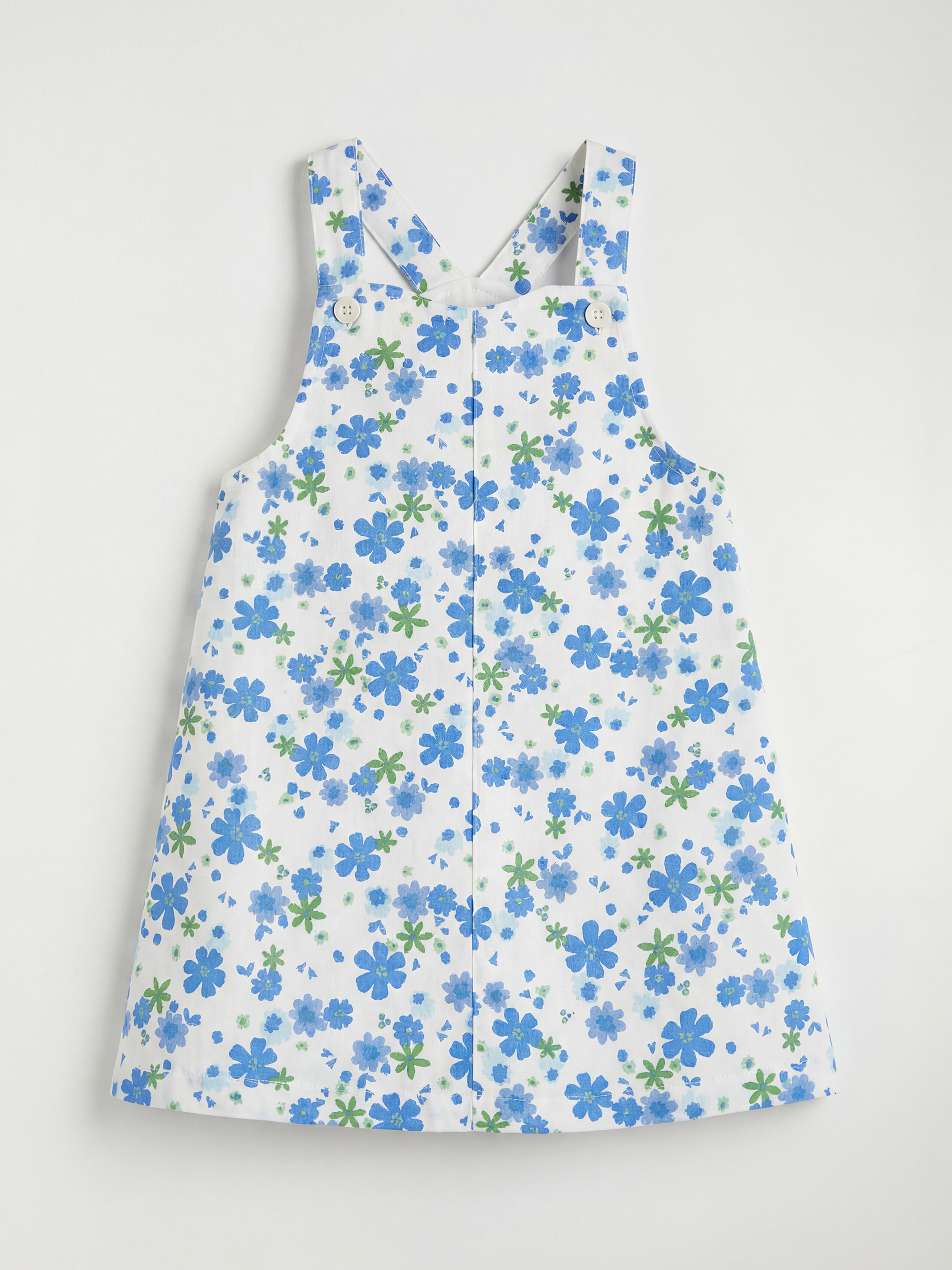 LCW baby Kare Yaka Çiçek Desenli Kız Bebek Elbise - S6BY75Z1-LRA