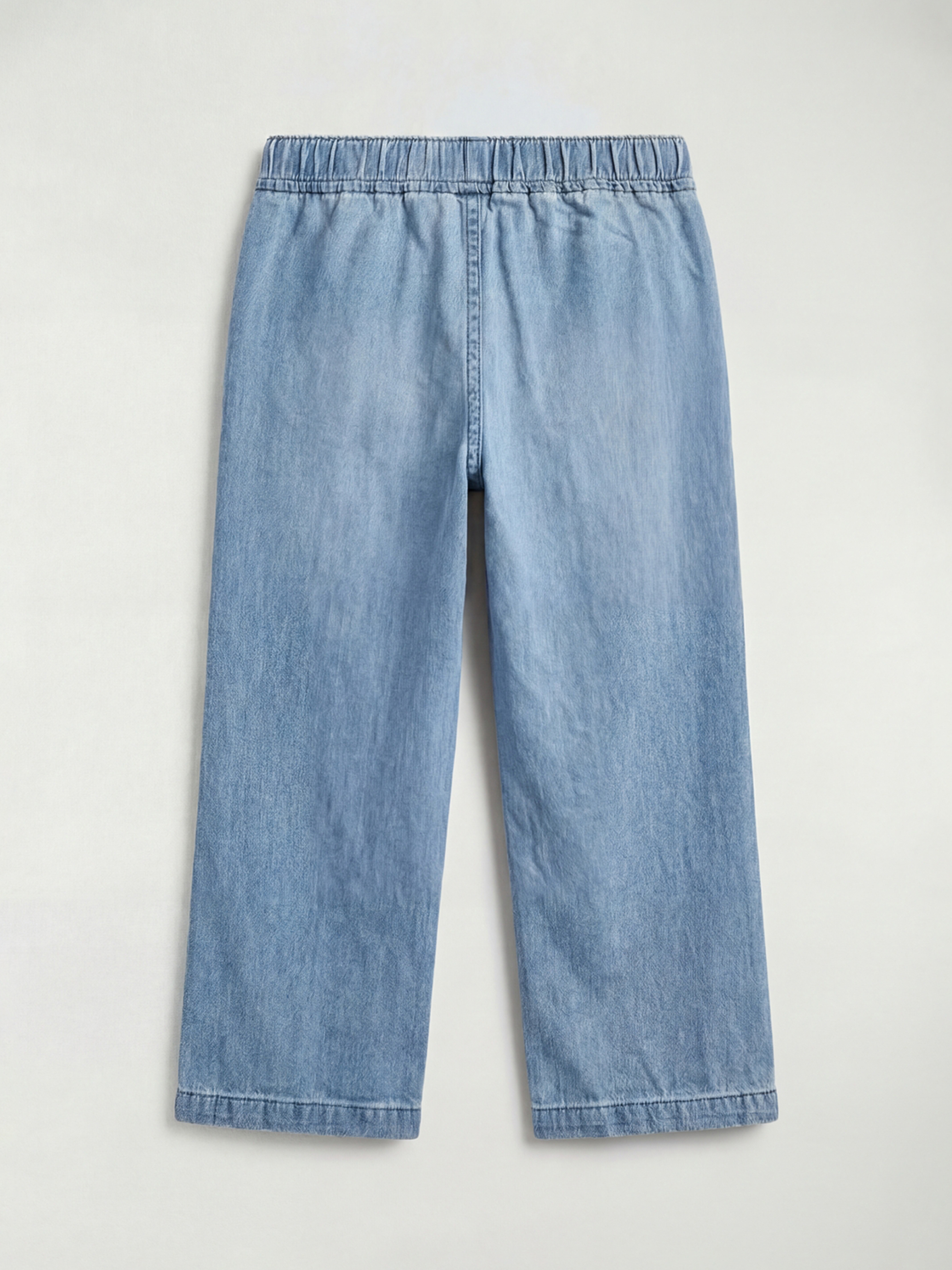 Girls' Jean Trousers with Elasticated Waist and Bow Detail-1