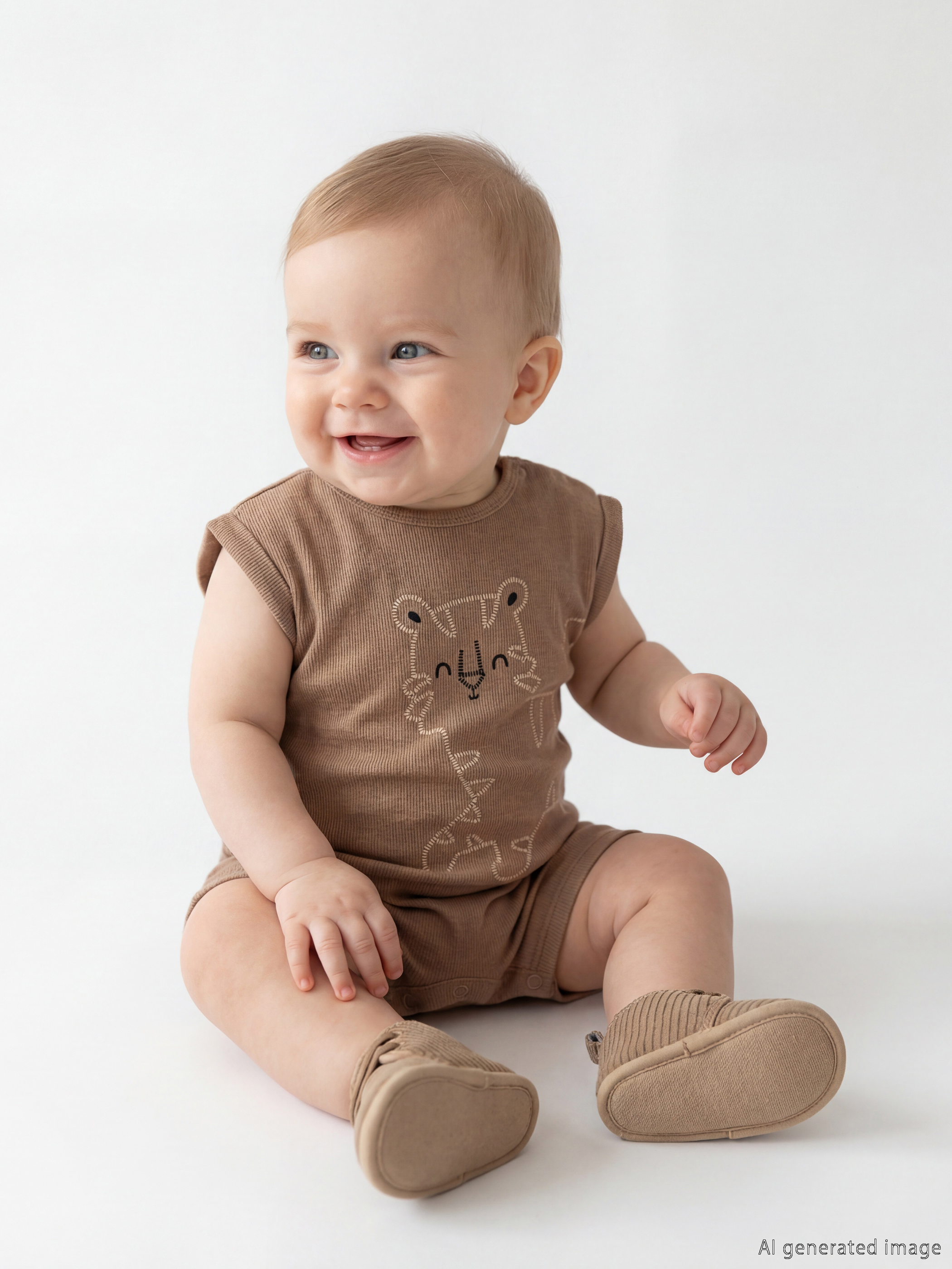 LCW baby Bisiklet Yaka Desenli Erkek Bebek Tulum 2'li - S6CB14Z1-YW9