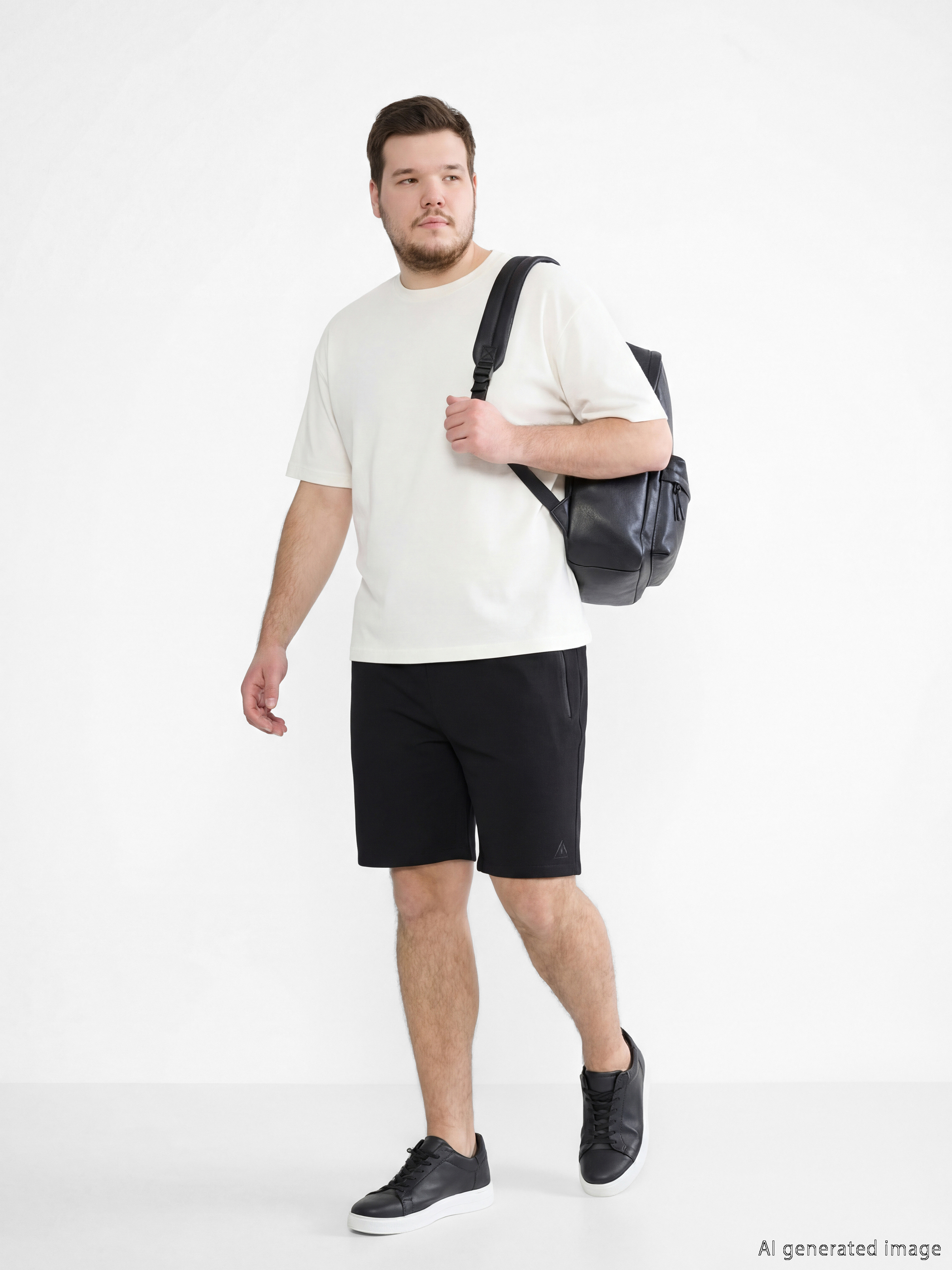 شورت رياضي أسود رجل-1