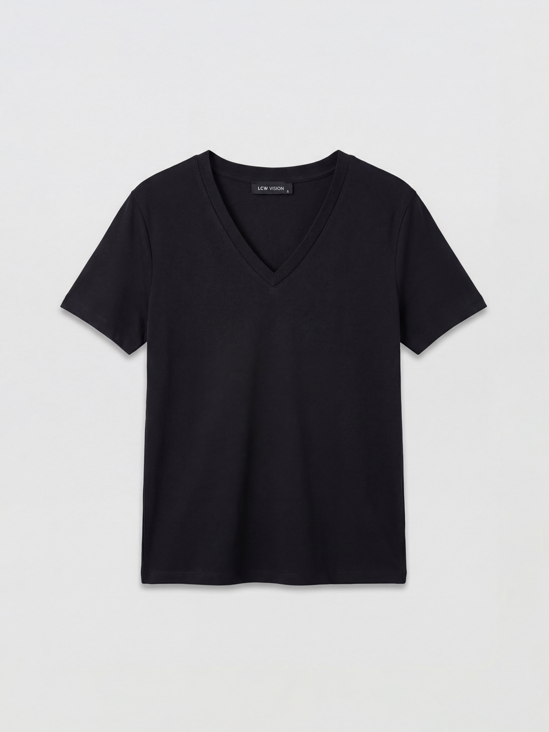 LCW Vision V-Neck Women's Tee - S6CD87Z8-CVL