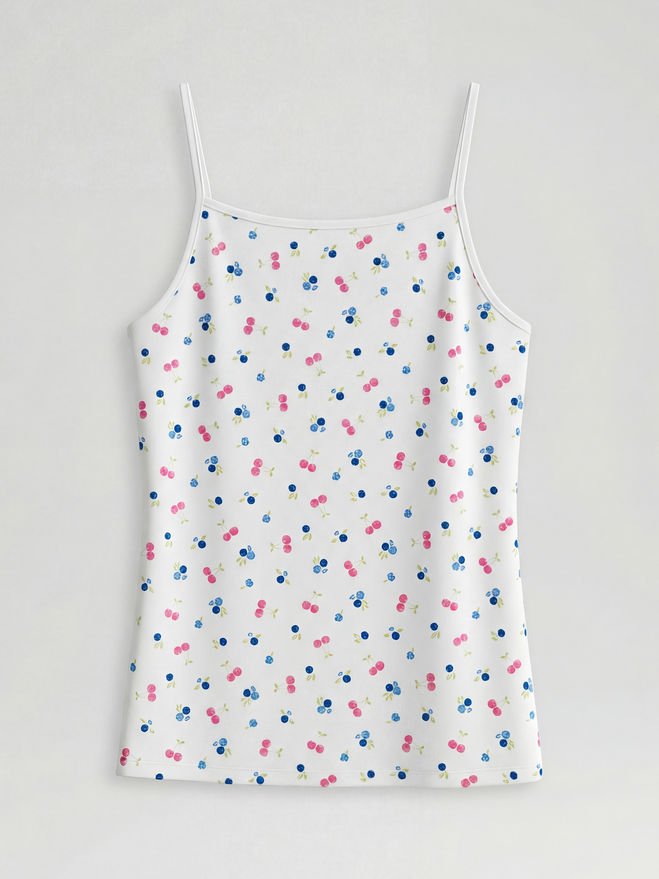 Beyaz Kare Yaka Baskılı İp Askılı Kız Çocuk Atlet  2'li

-1