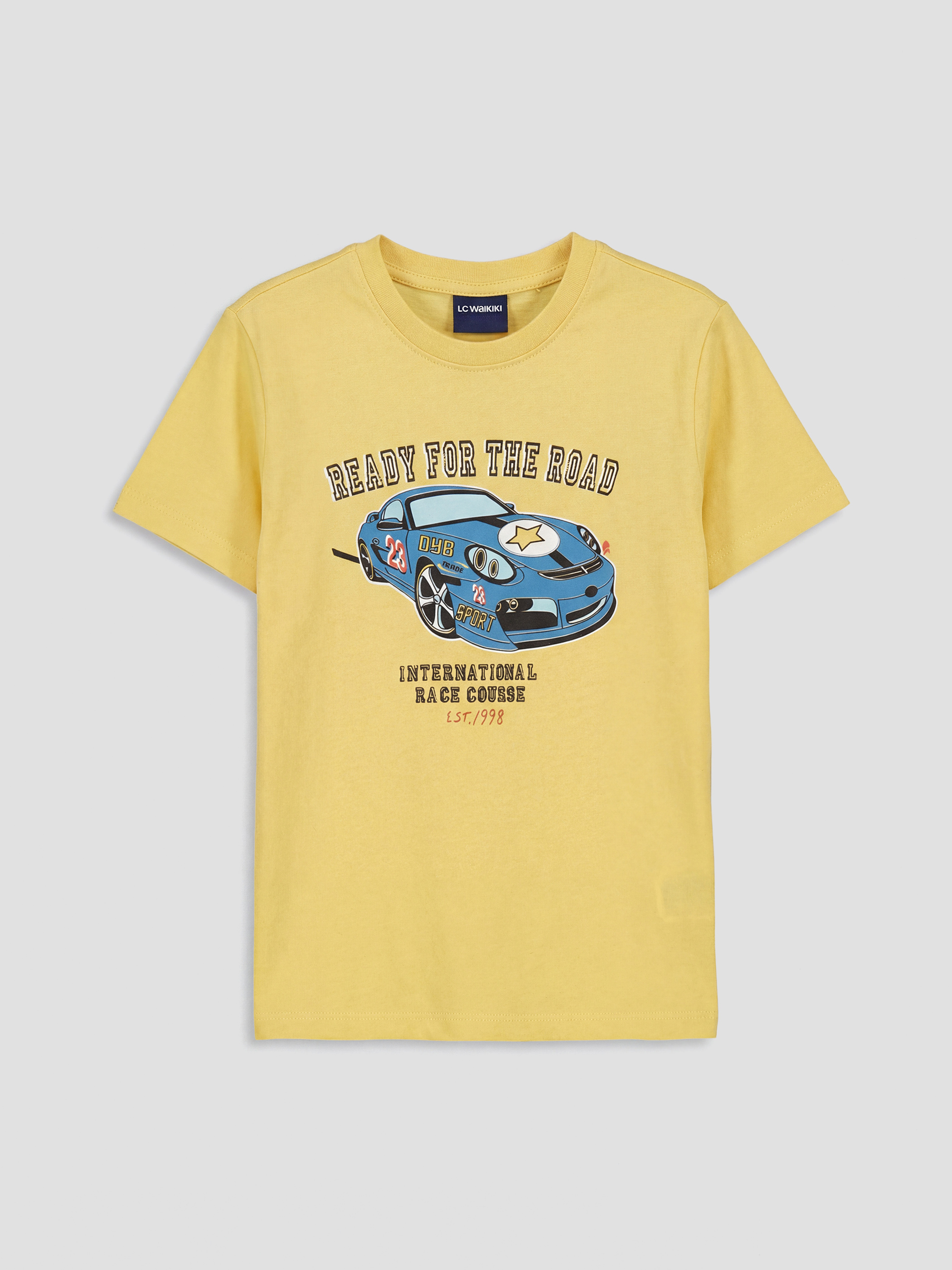 LC WAIKIKI Bisiklet Yaka Araba Baskılı Erkek Çocuk Tişört - S6CF37Z4-FXJ
