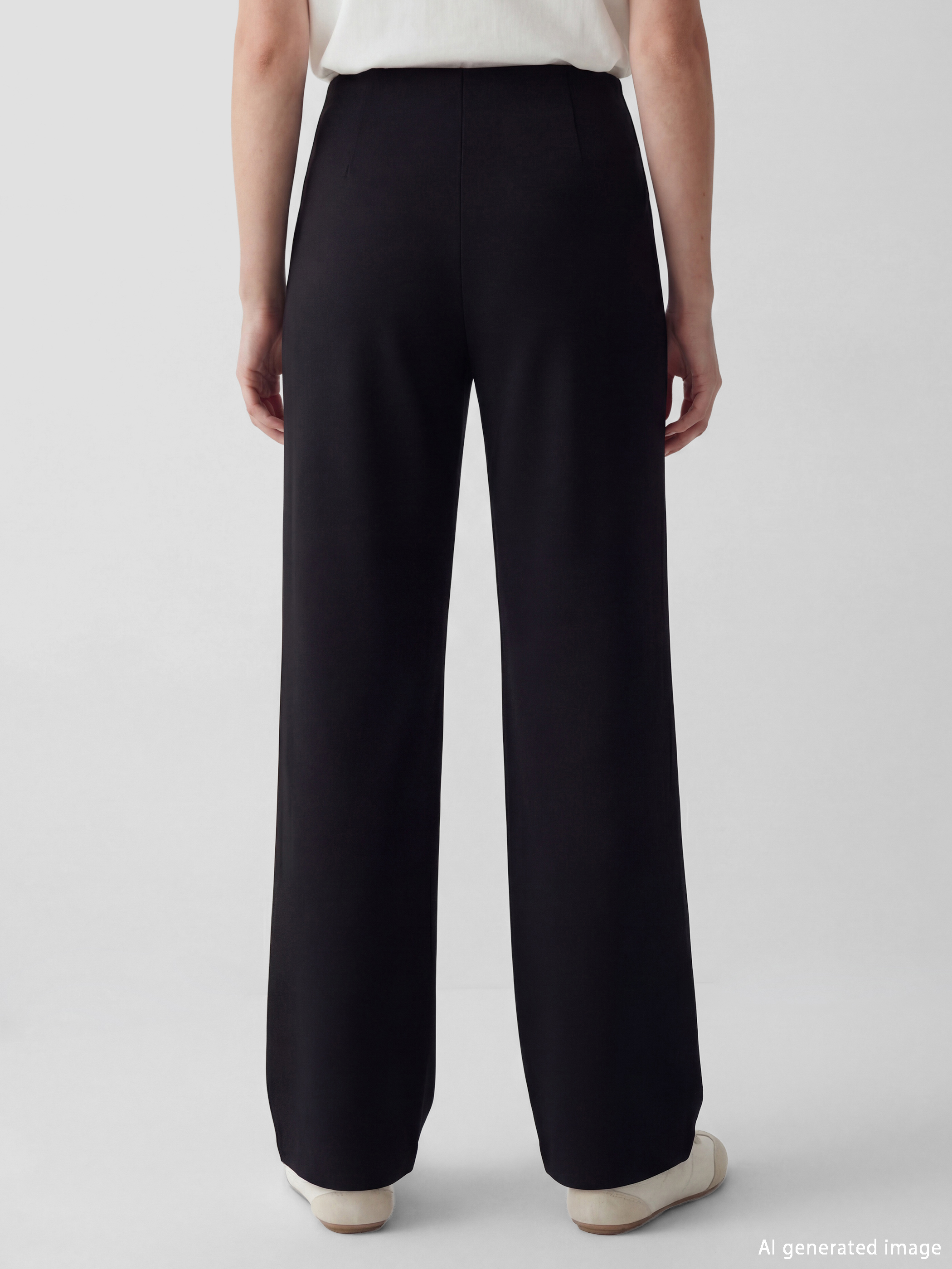 بنطال رياضي نسائي بخصر مرن ورِجل واسعة-3