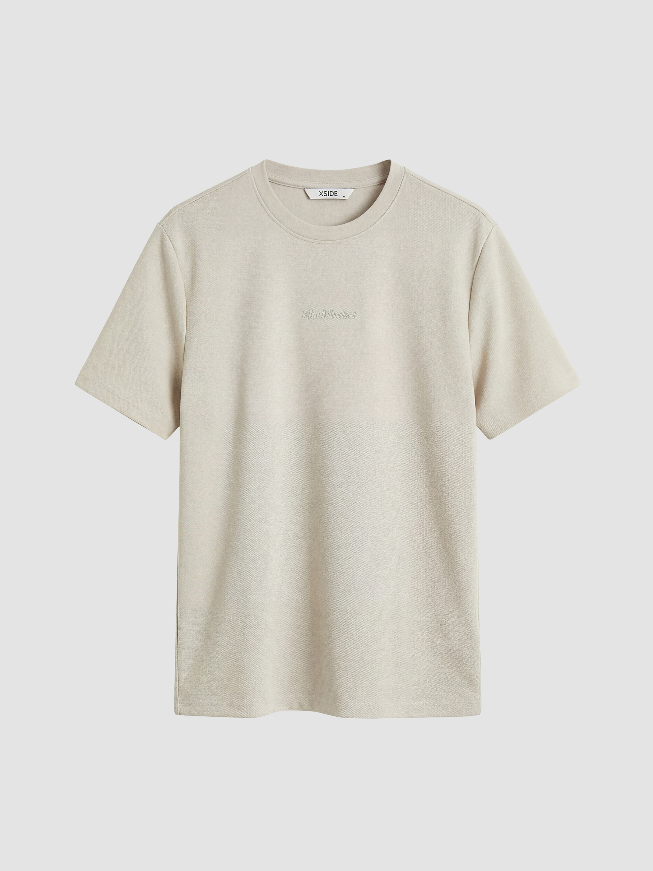 XSIDE  Bisiklet Yaka Nakışlı Erkek Tişört - S6CL78Z8-YNA