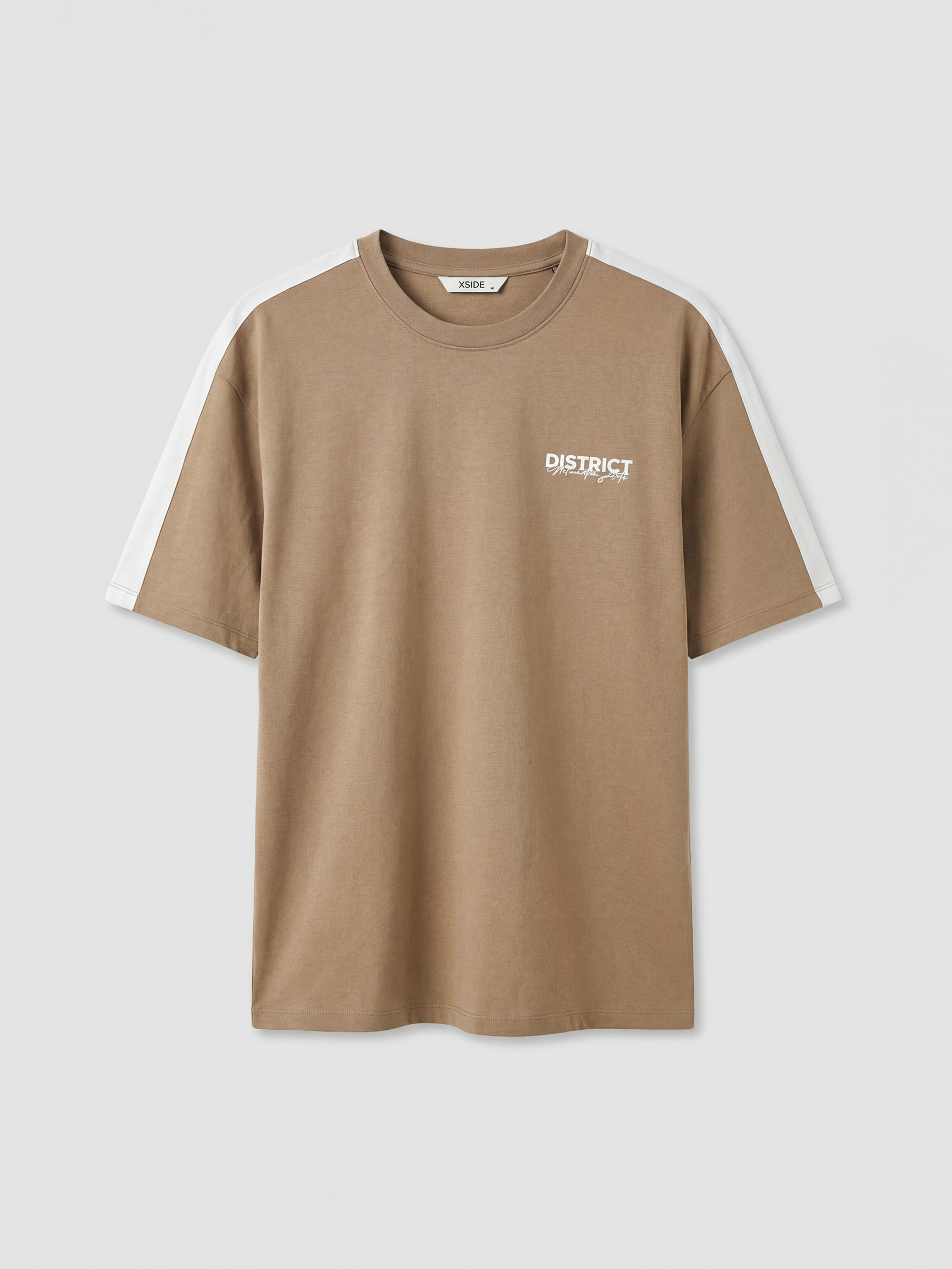 Bisiklet Yaka Baskılı Erkek Tişört-4