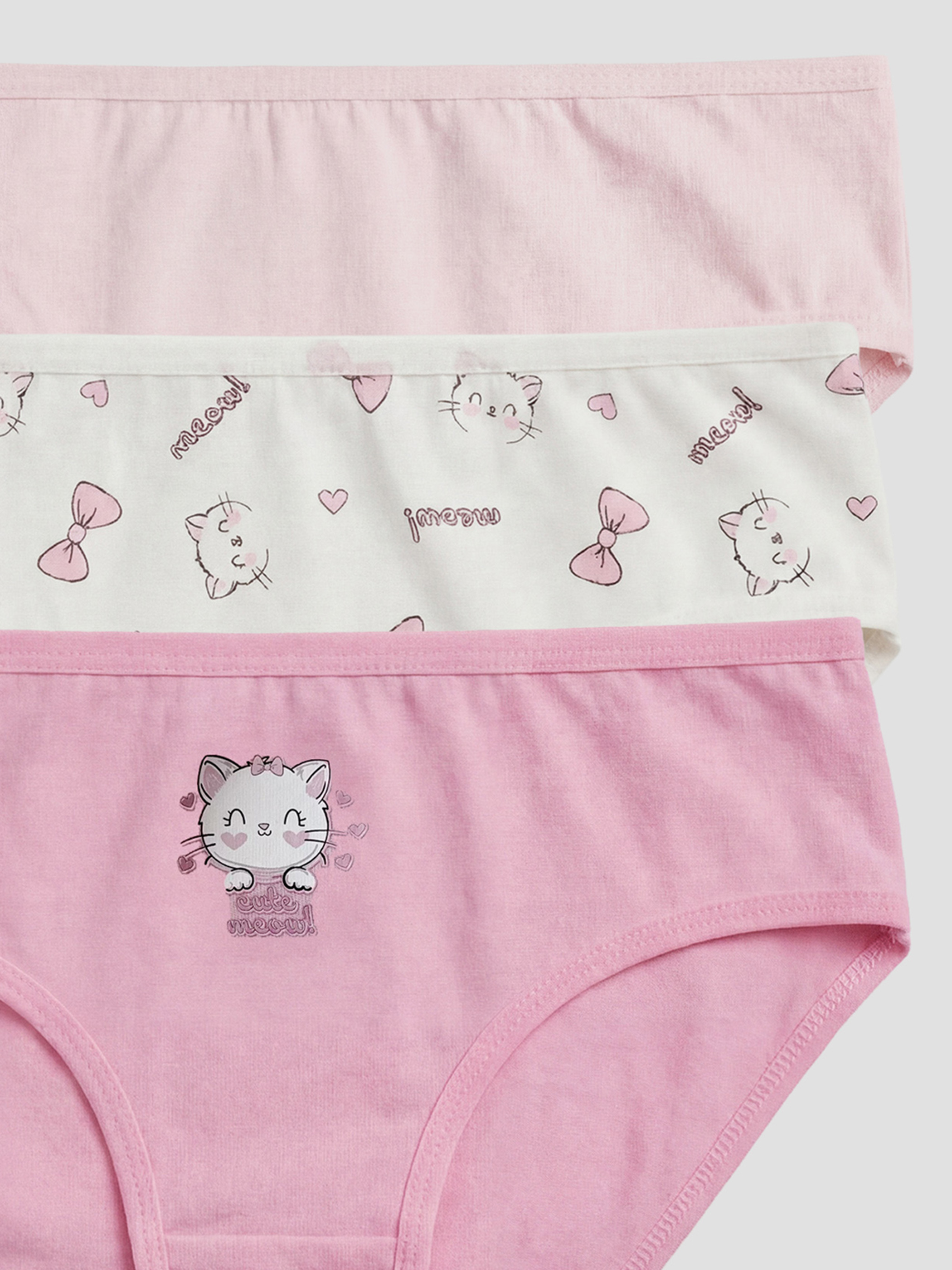 გოგონების პრინტიანი 3-ცალიანი საცვლების ნაკრები-9