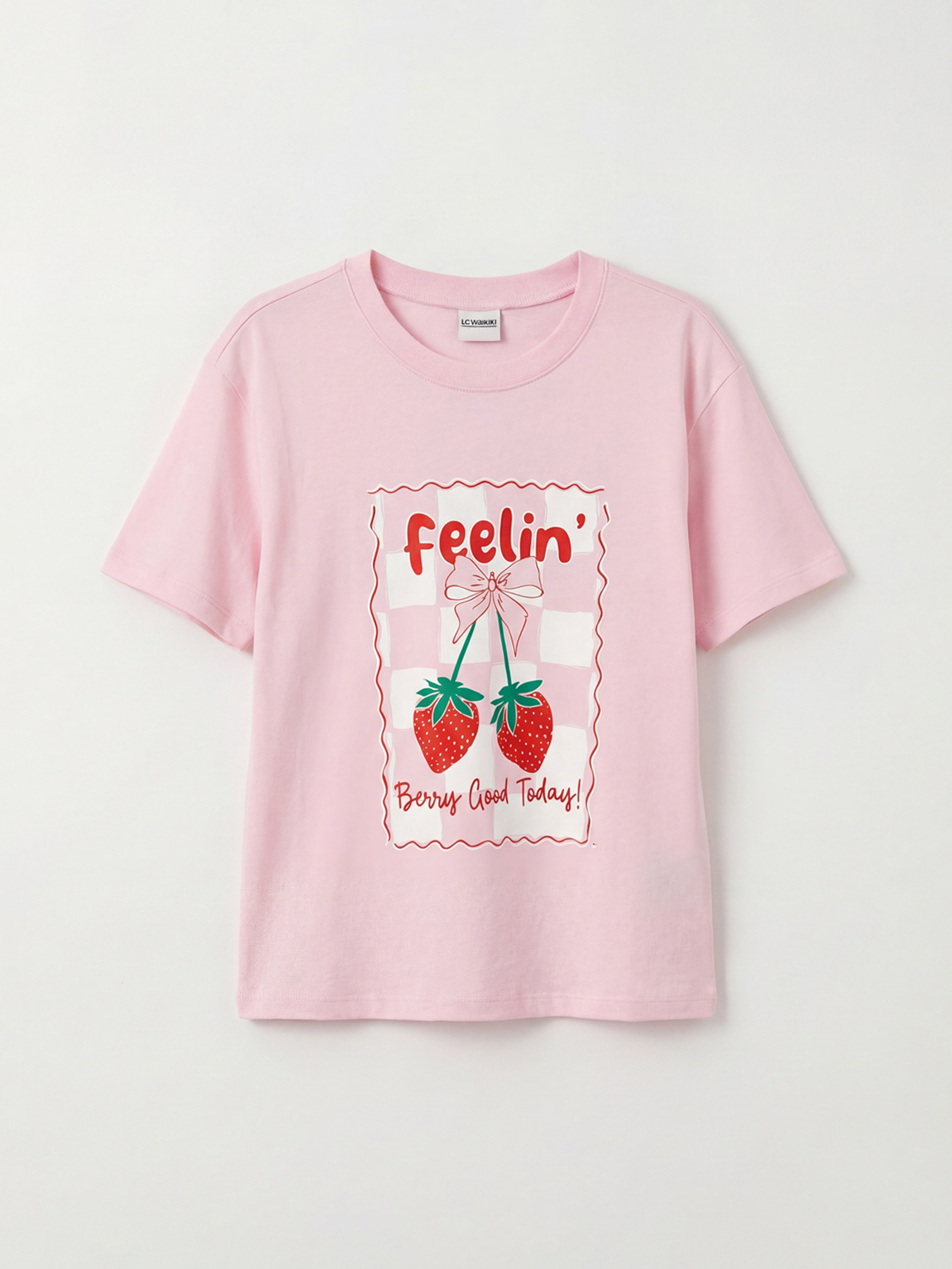 طقم بيجامة قصيرة وردى فتاة-1