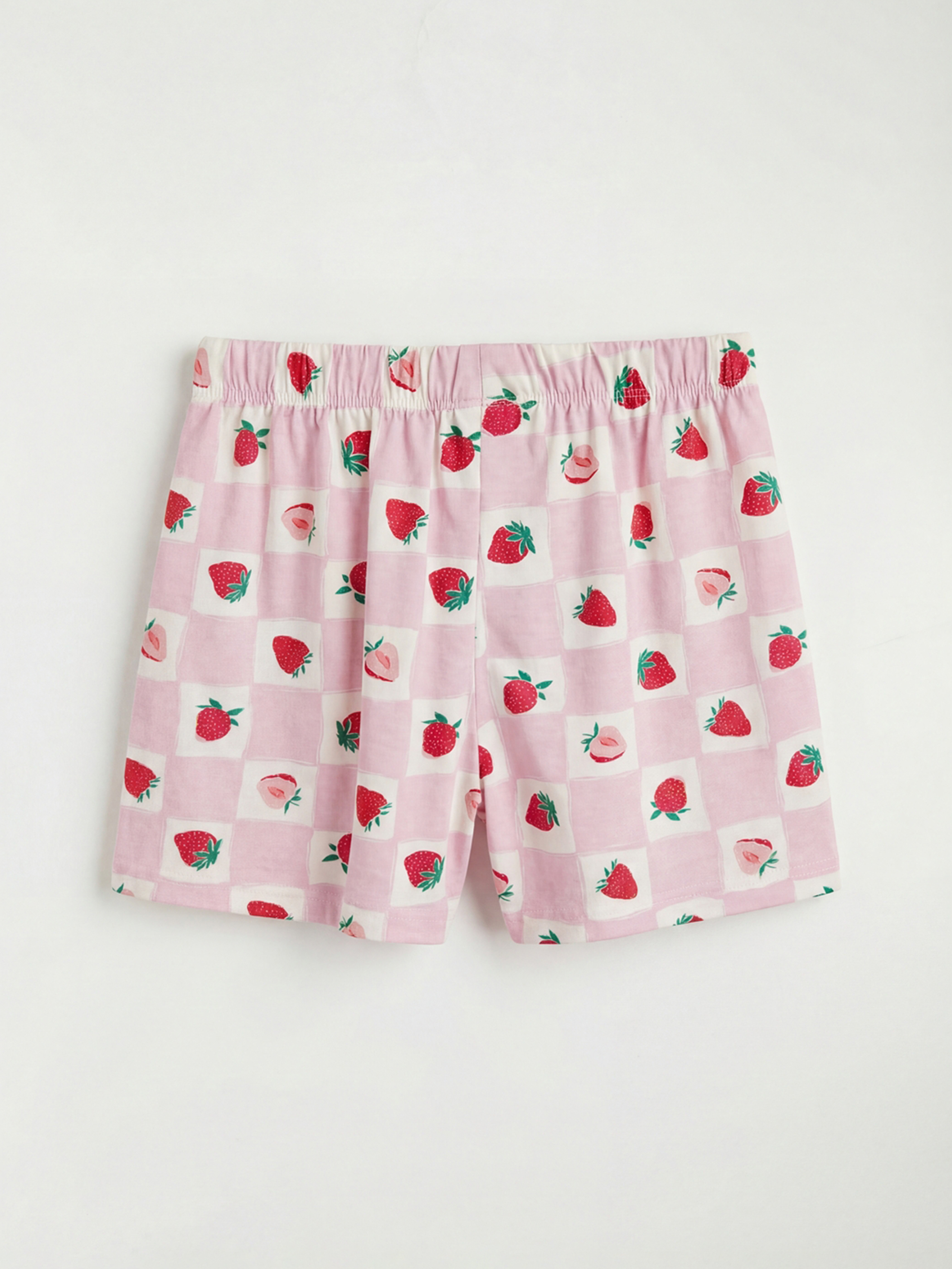 طقم بيجامة قصيرة وردى فتاة-4