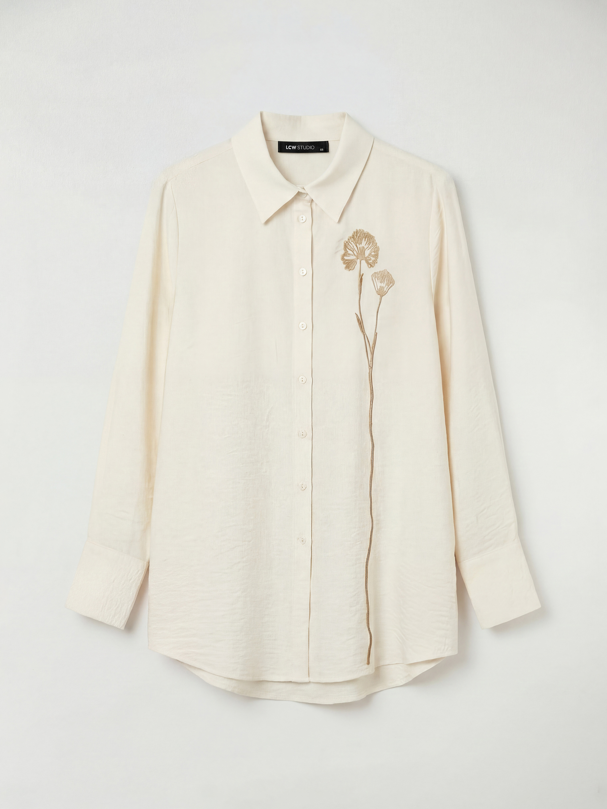 تونيك قميص نسائي من البوبلين المطرز-4