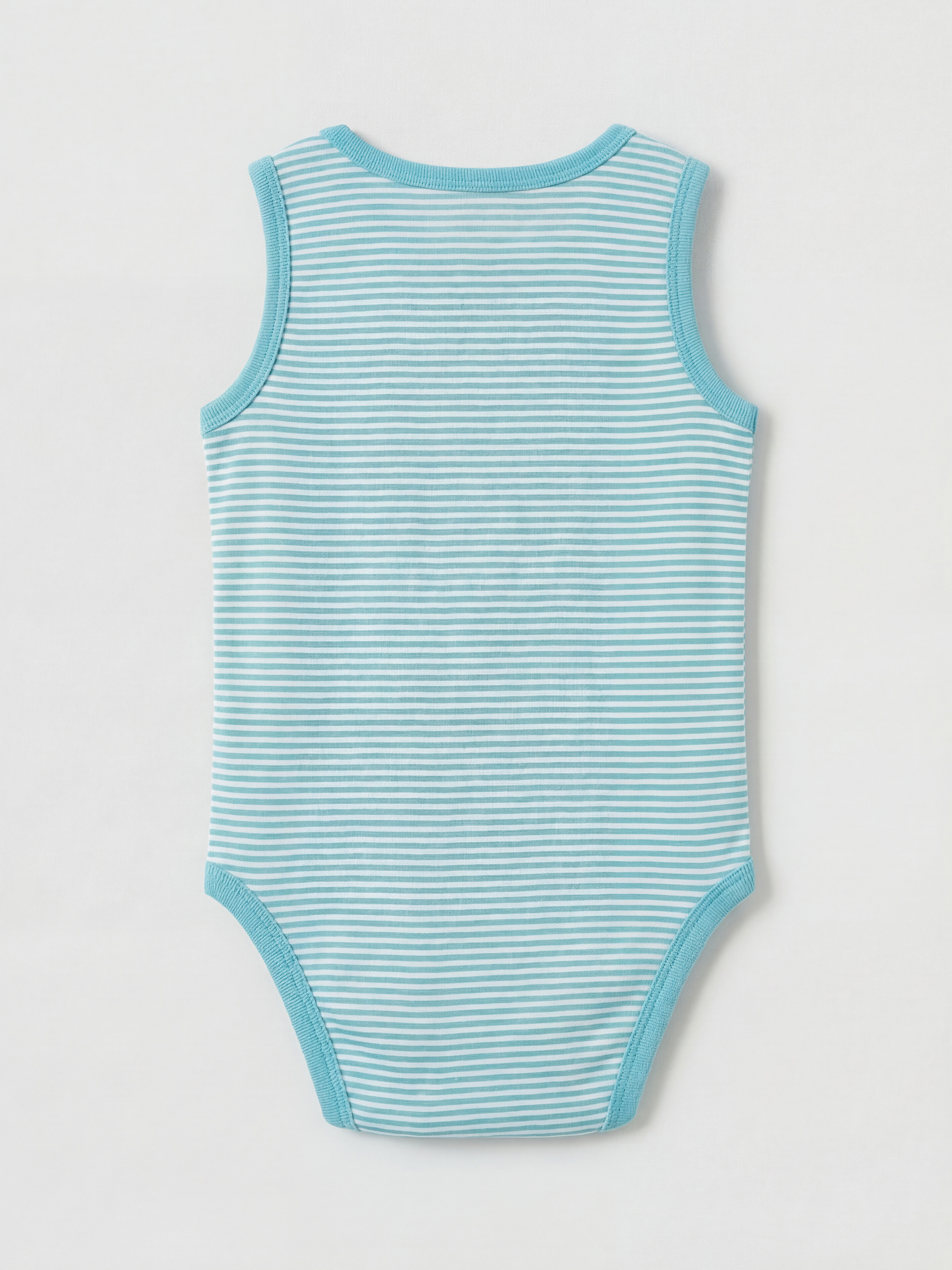 Turkuaz Bisiklet Yaka Çizgili Erkek Bebek Çıtçıtlı Body-1