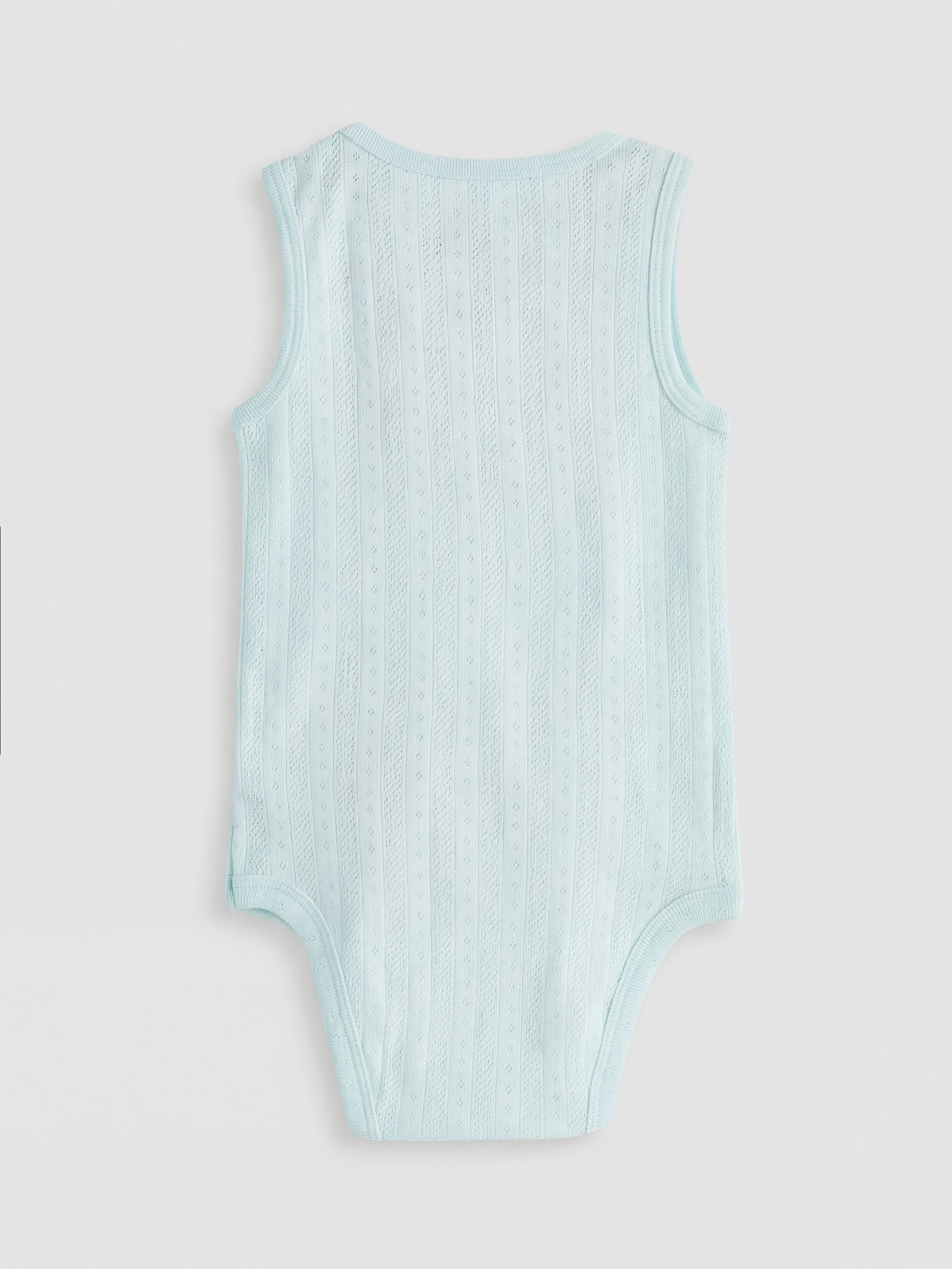 Mavi Ajurlu Erkek Bebek Çıtçıtlı Body-1