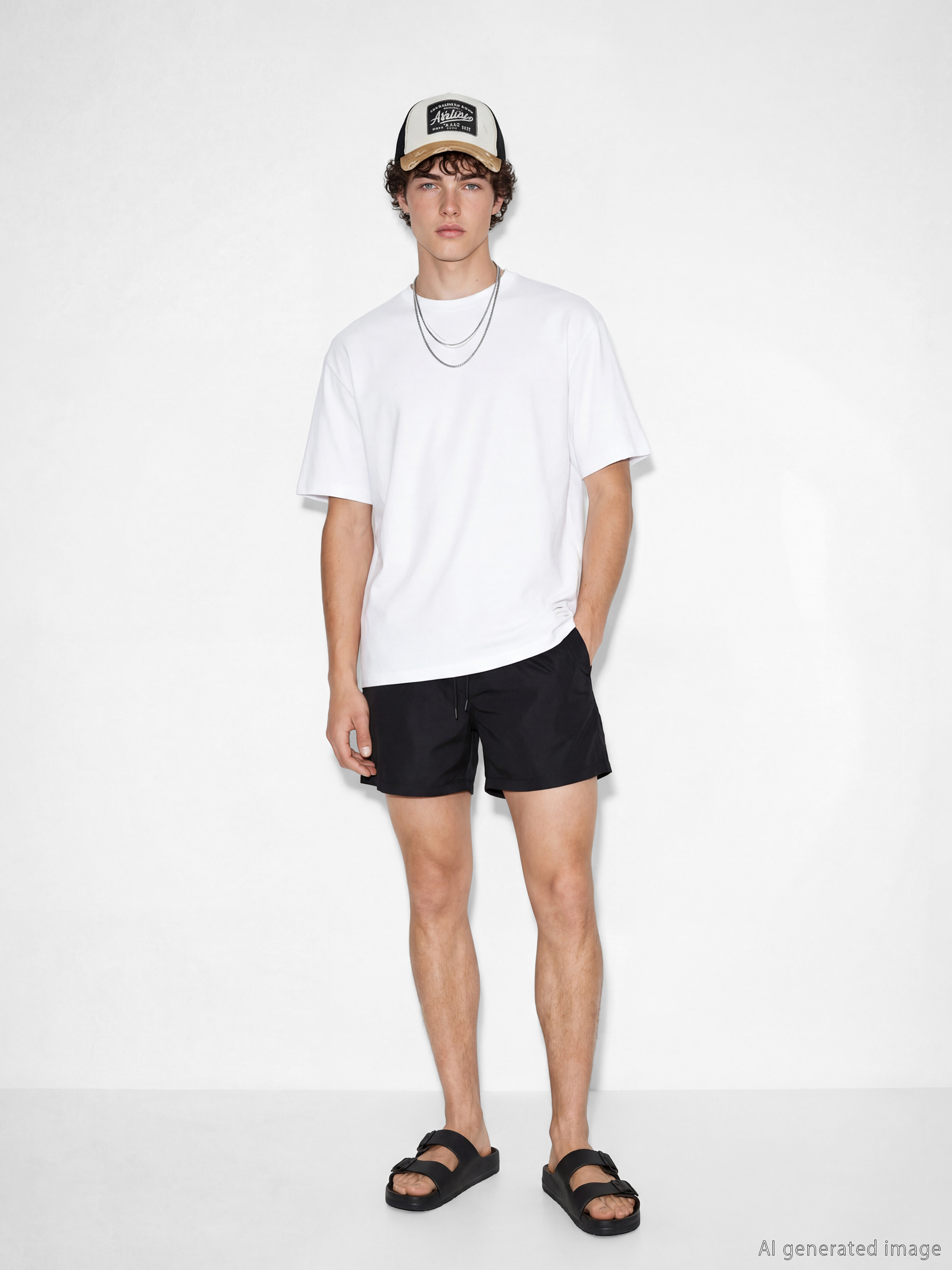 Short Basic Men's Swimming Shorts-2