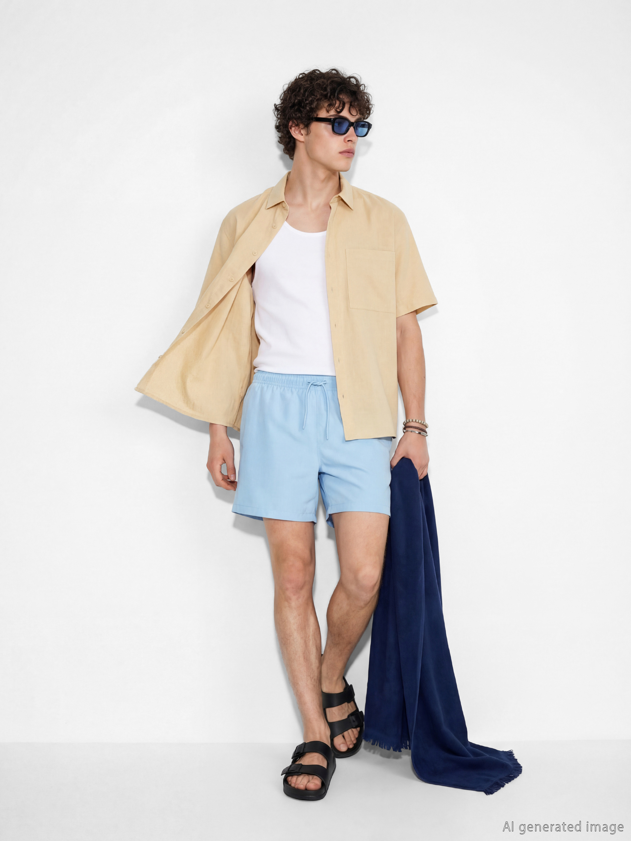 LCW SWIMWEAR Kratak osnovni muški šorts za kupanje