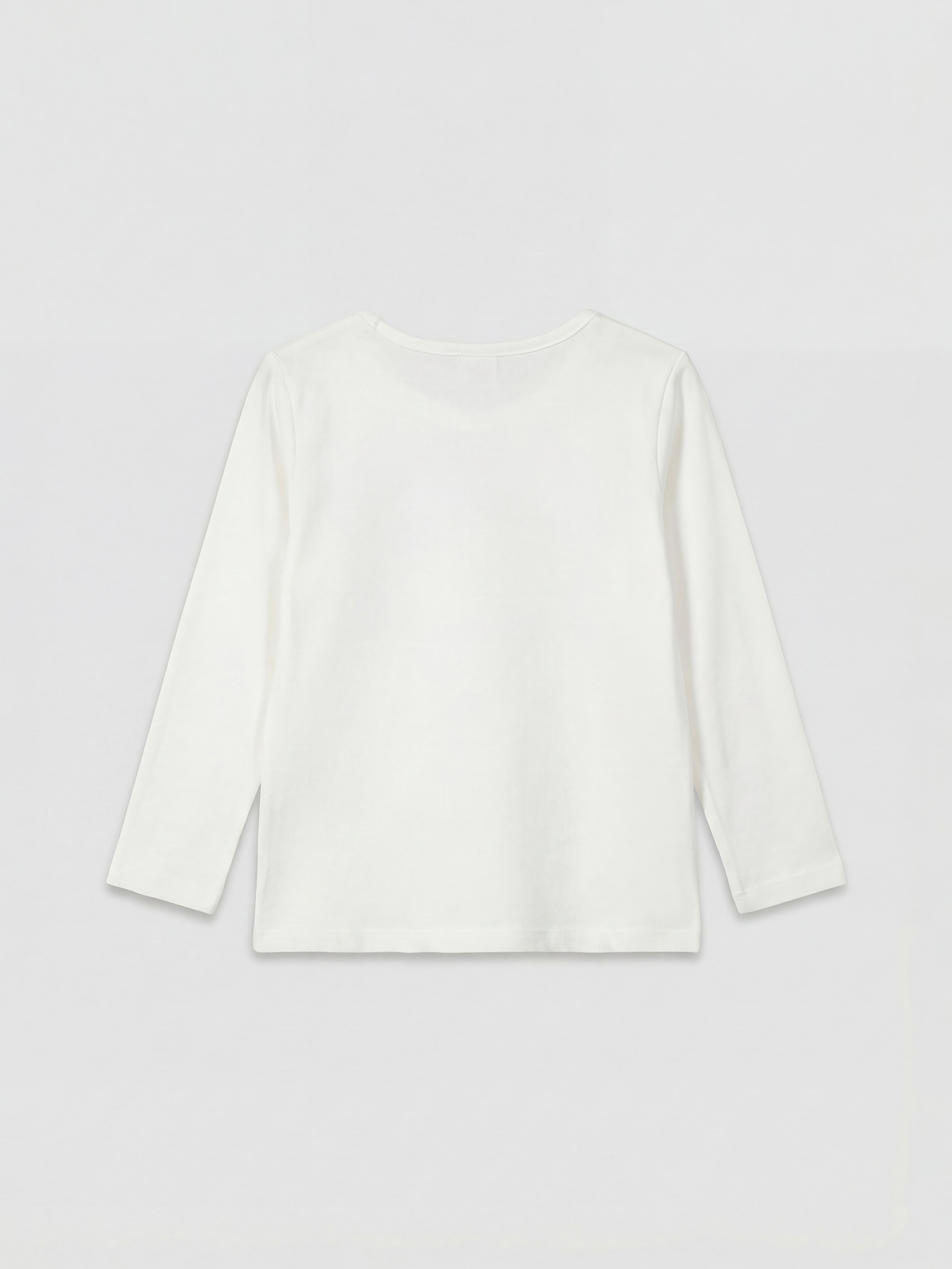 Ekru Bisiklet Yaka Atatürk Baskılı Kız Çocuk Tişört-1