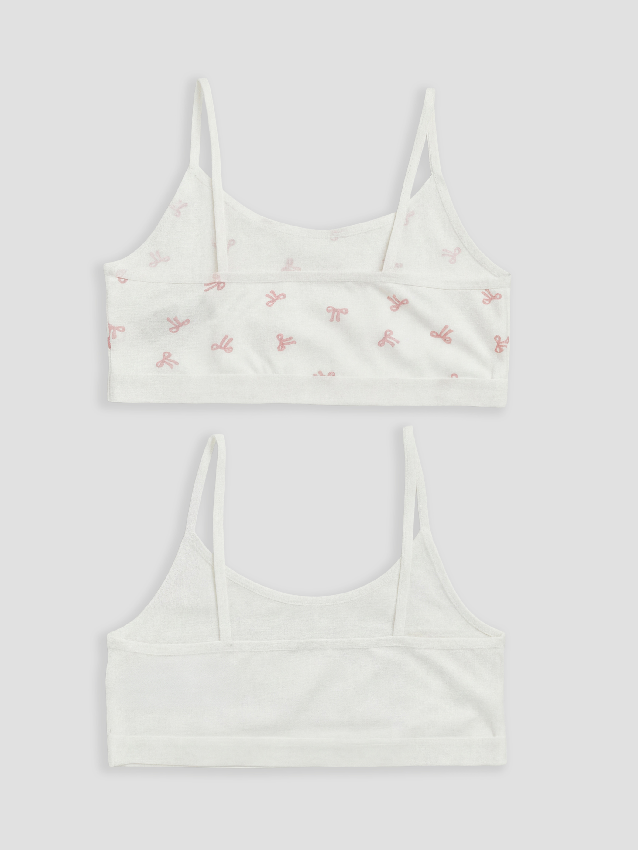 Beyaz Askılı Kız Çocuk Büstiyer 2'li-1