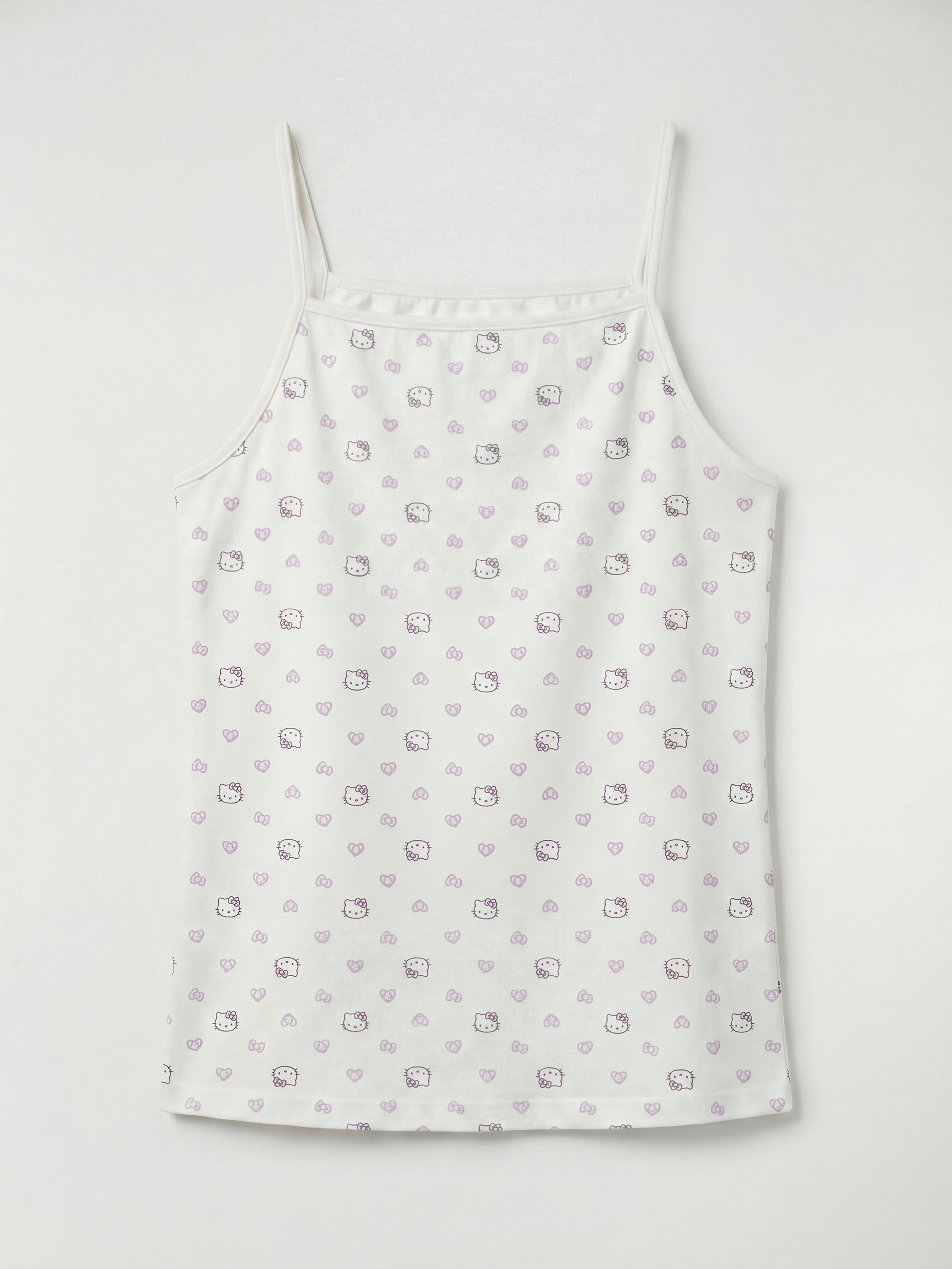 Beyaz Hello Kitty Baskılı İp Askılı Kız Çocuk Atlet  2'li
-2