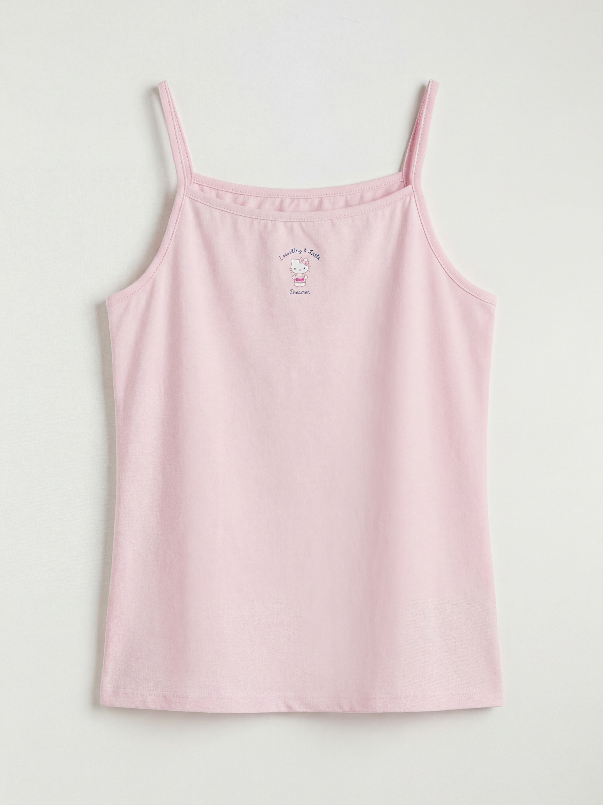 Beyaz Hello Kitty Baskılı İp Askılı Kız Çocuk Atlet  2'li
-3