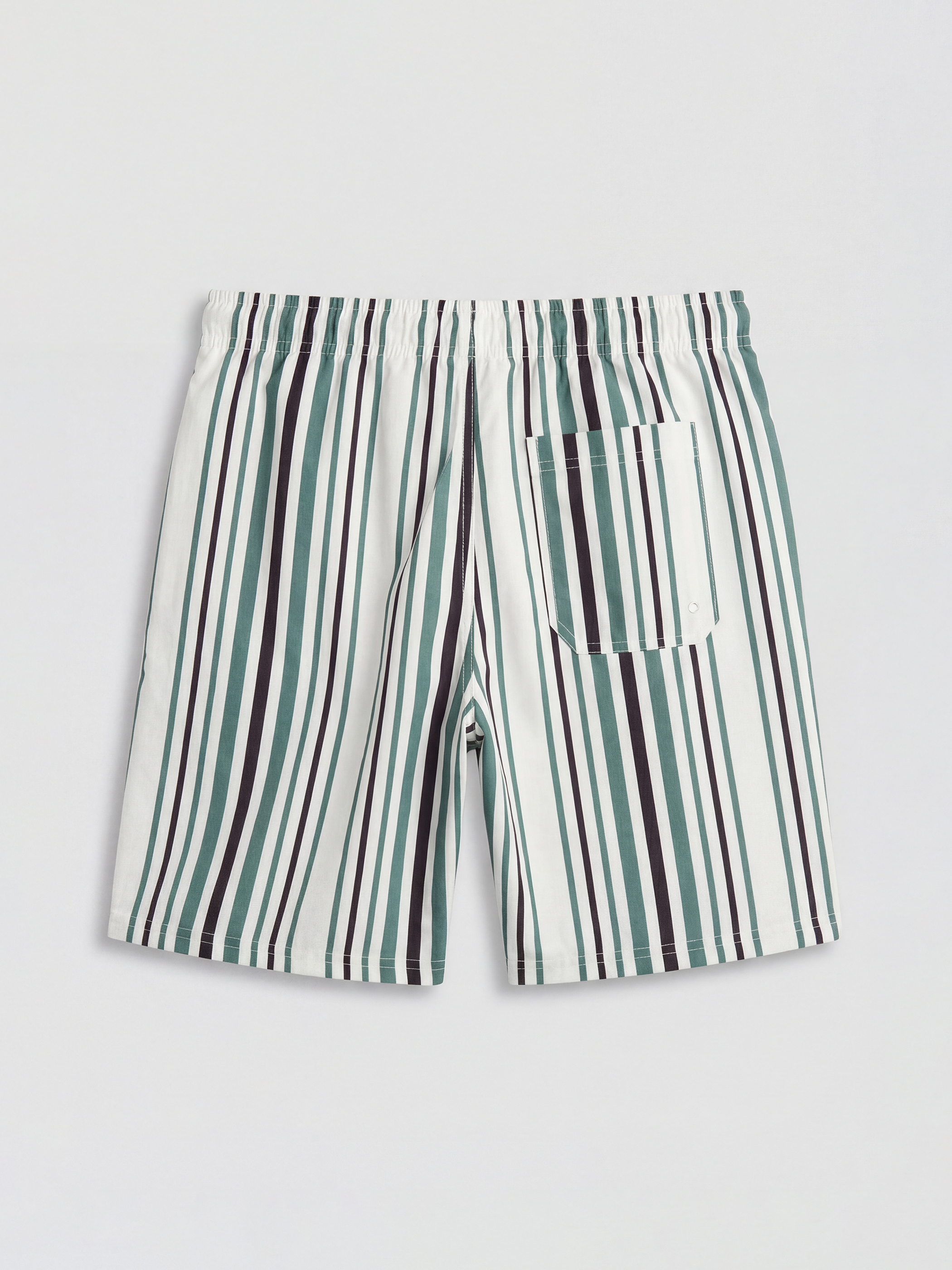 Short Striped Men's Swim Shorts-5