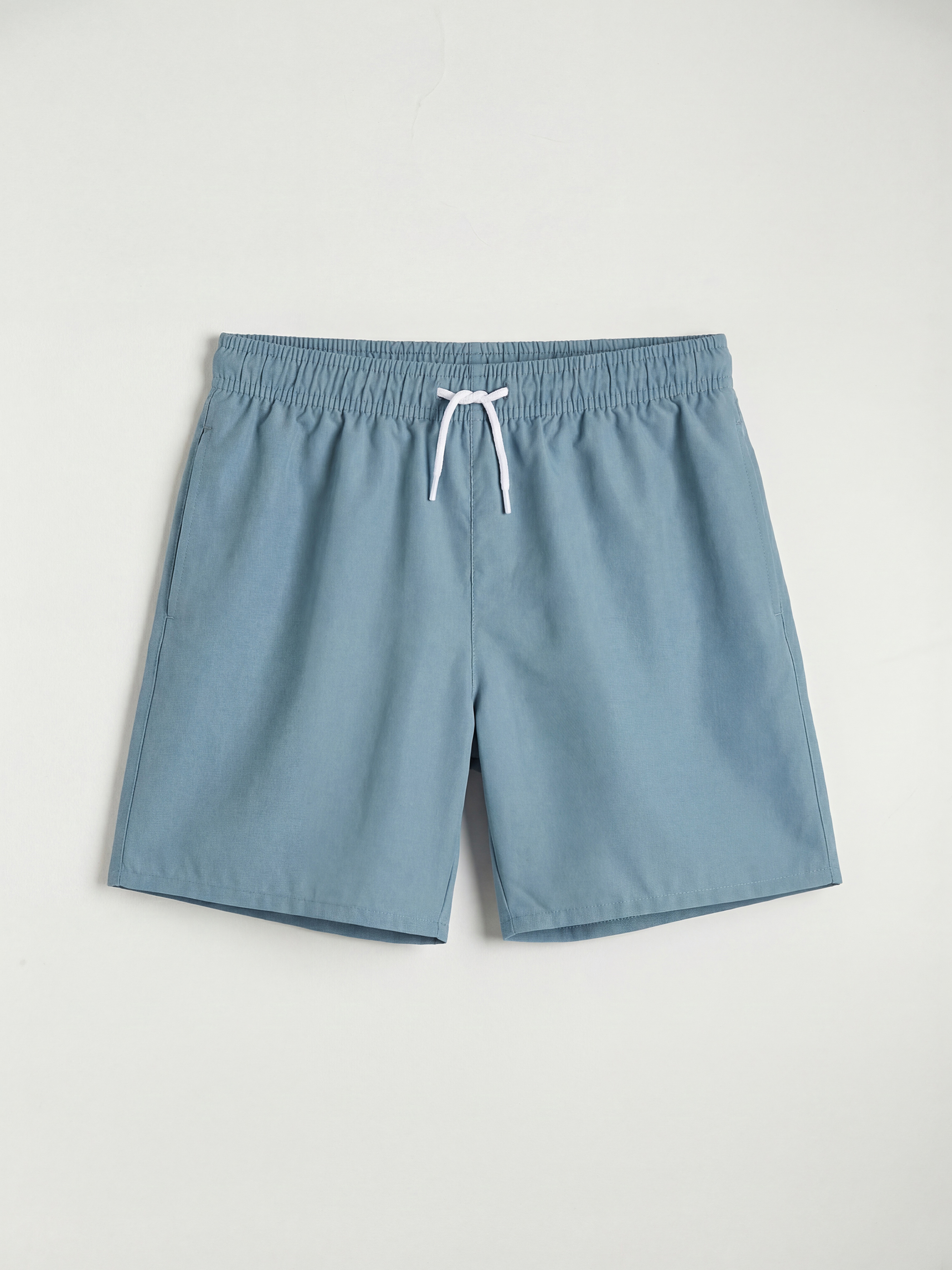 Beyaz Bisiklet Yaka Erkek Çocuk Atlet ve Deniz Şortu-4