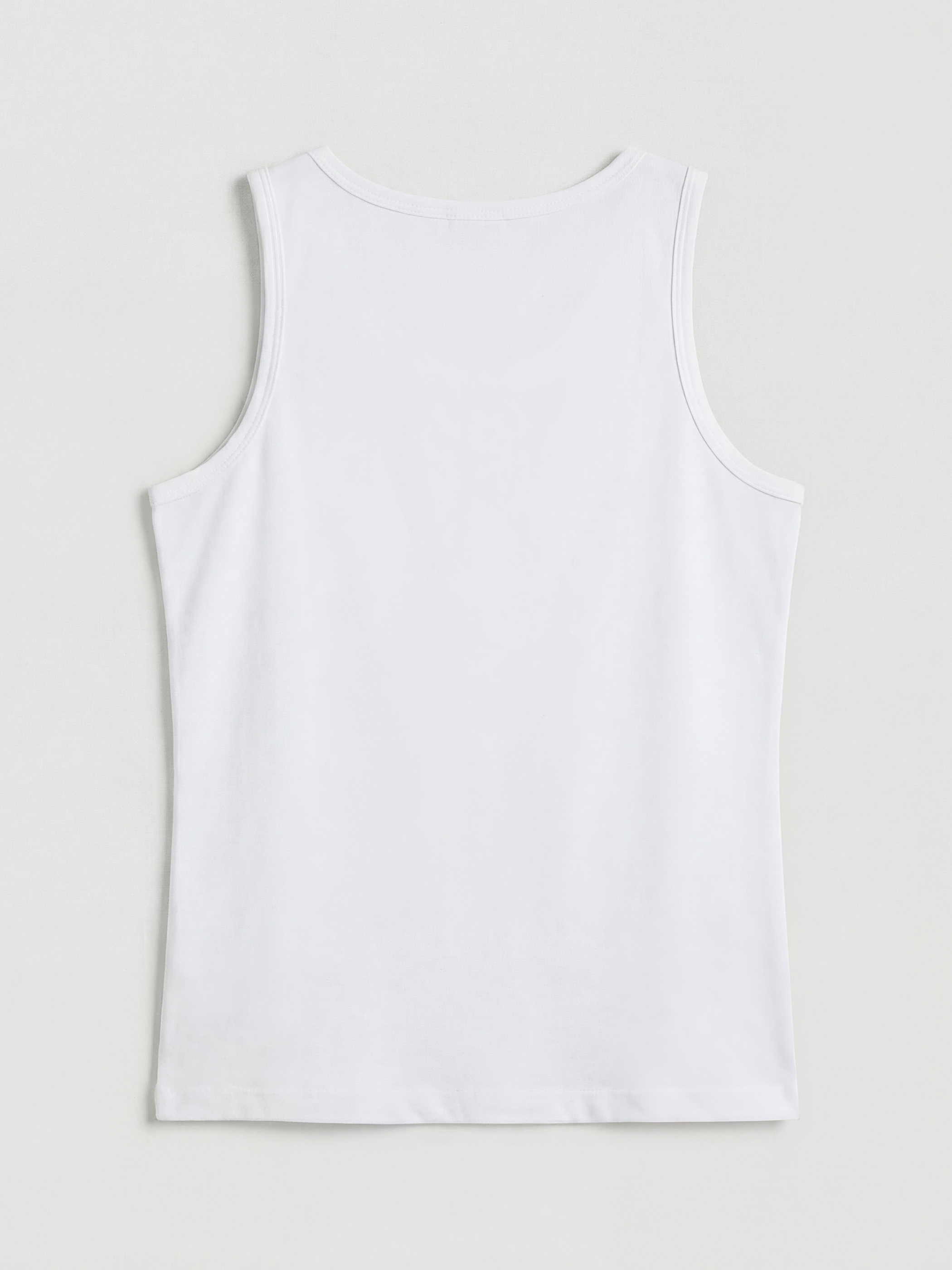 Beyaz Baskılı Bisiklet Yaka Erkek Çocuk Atlet-1