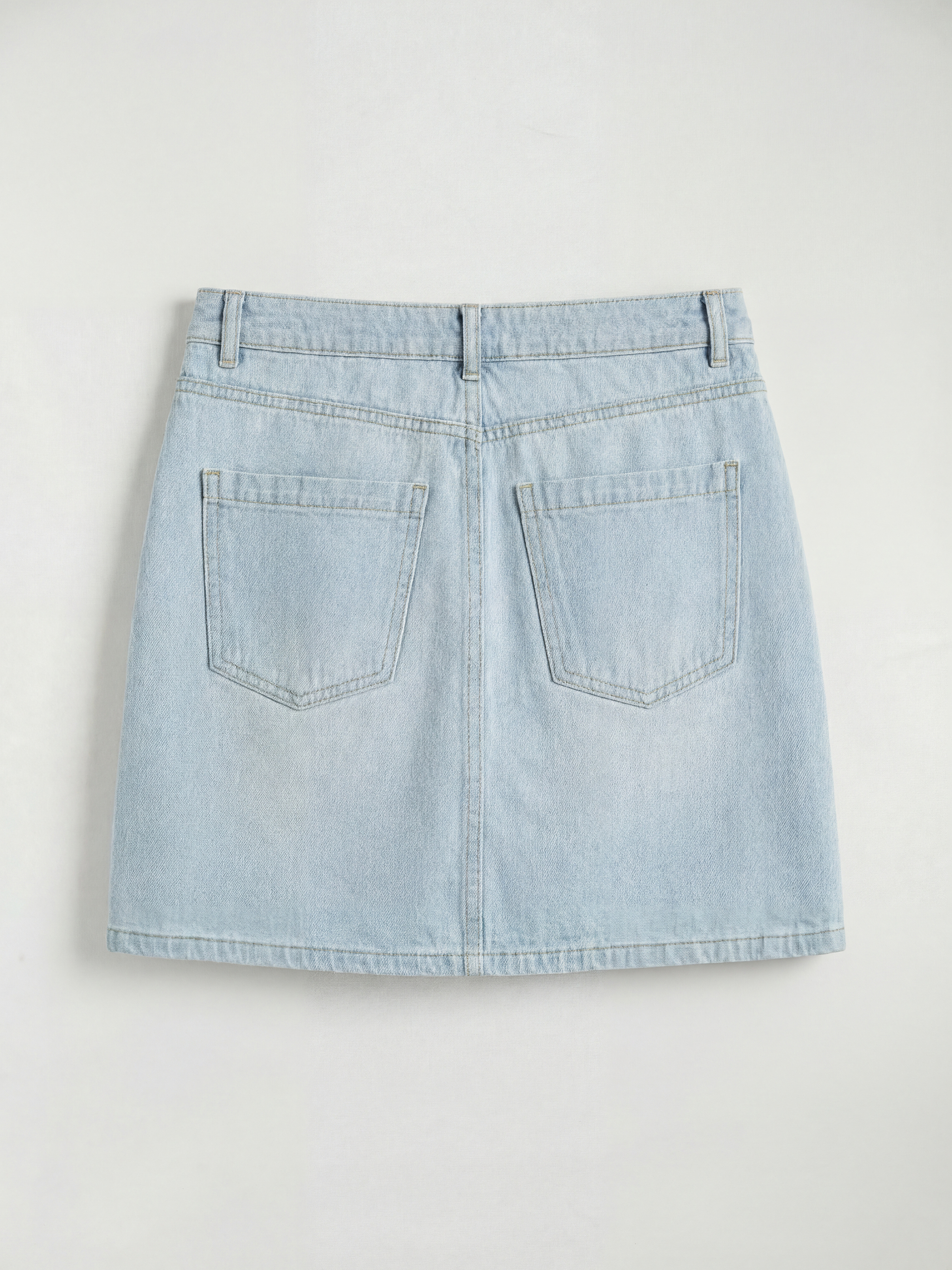Jupe en jean mini coupe régulière-1