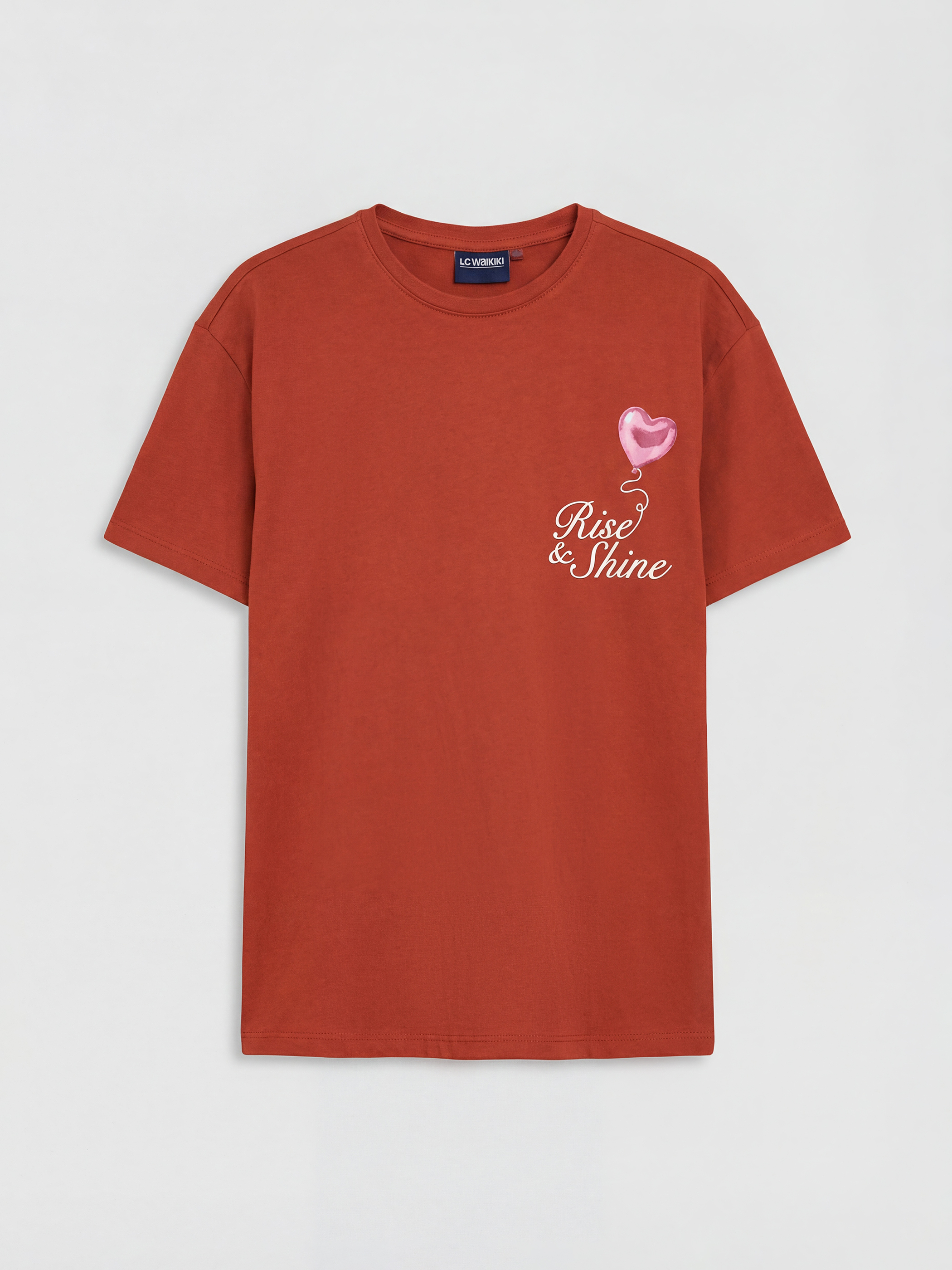 تيشيرت مطبوع برقبة دائرية للبنات - عبوتان-3