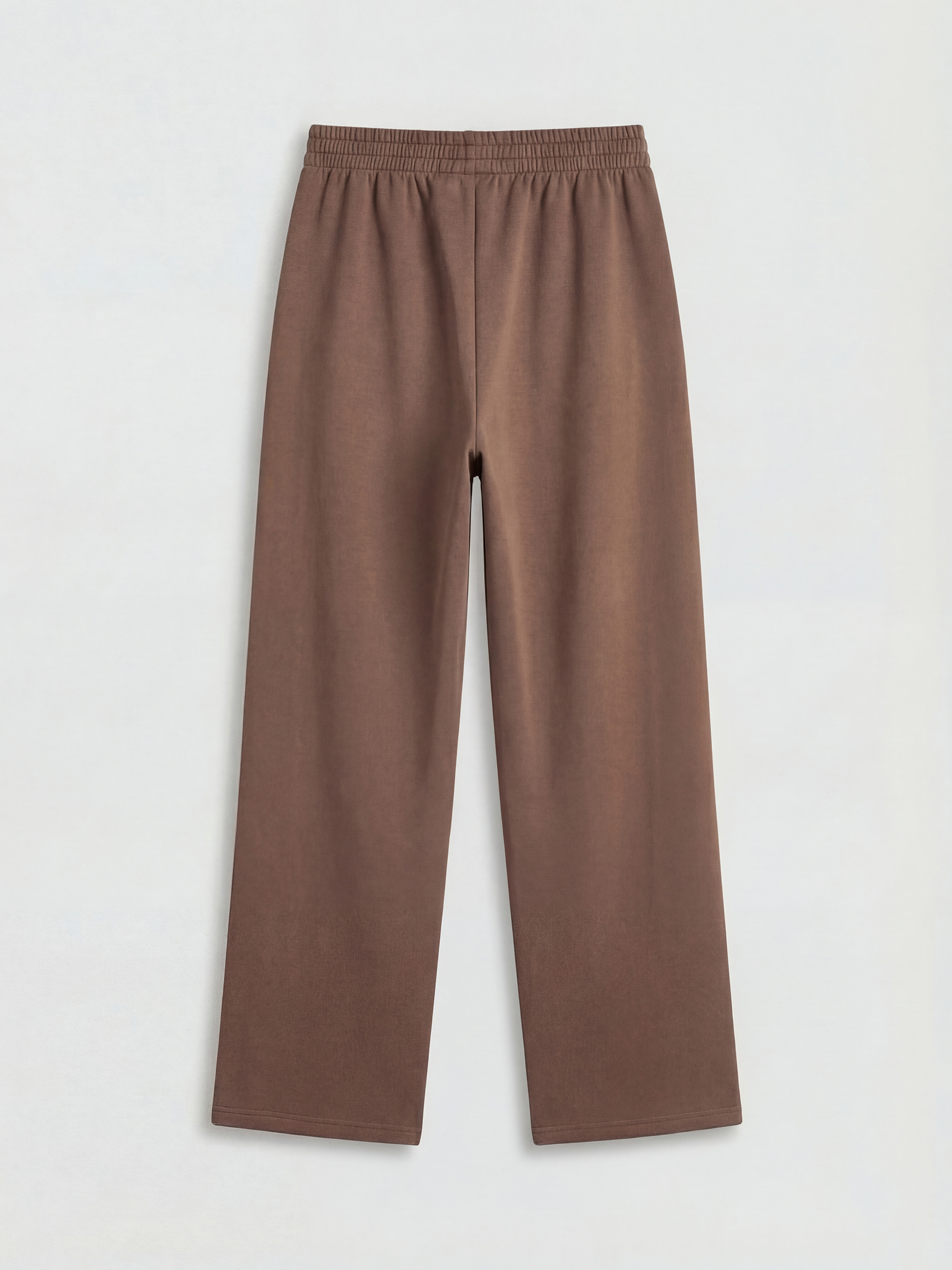 Kahverengi Şeritli Geniş Paça Kız Çocuk Eşofman Altı-1