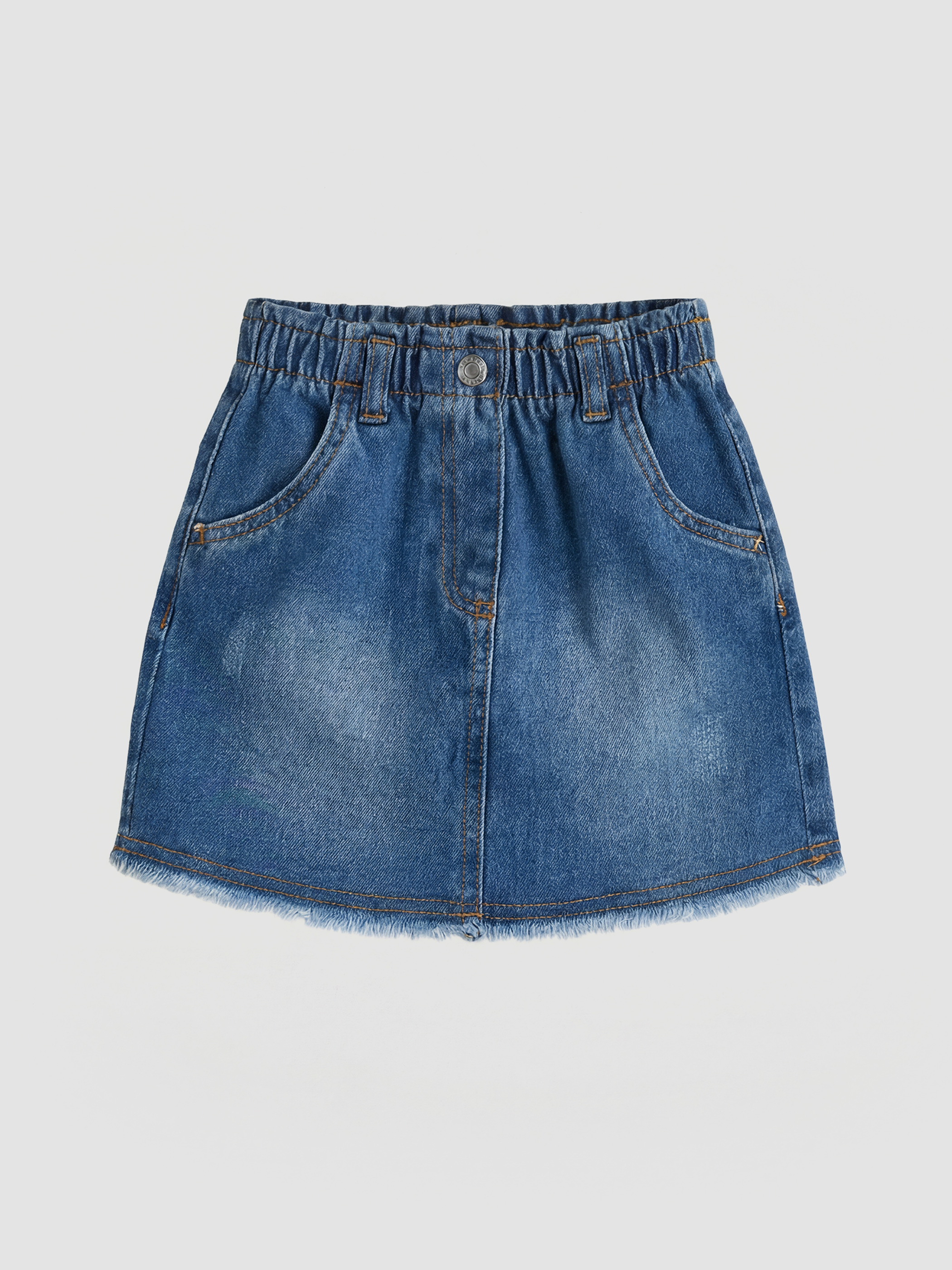 LCW Kids Elastic Waist Girls' Denim Look Skirt - S6DP53Z1-507