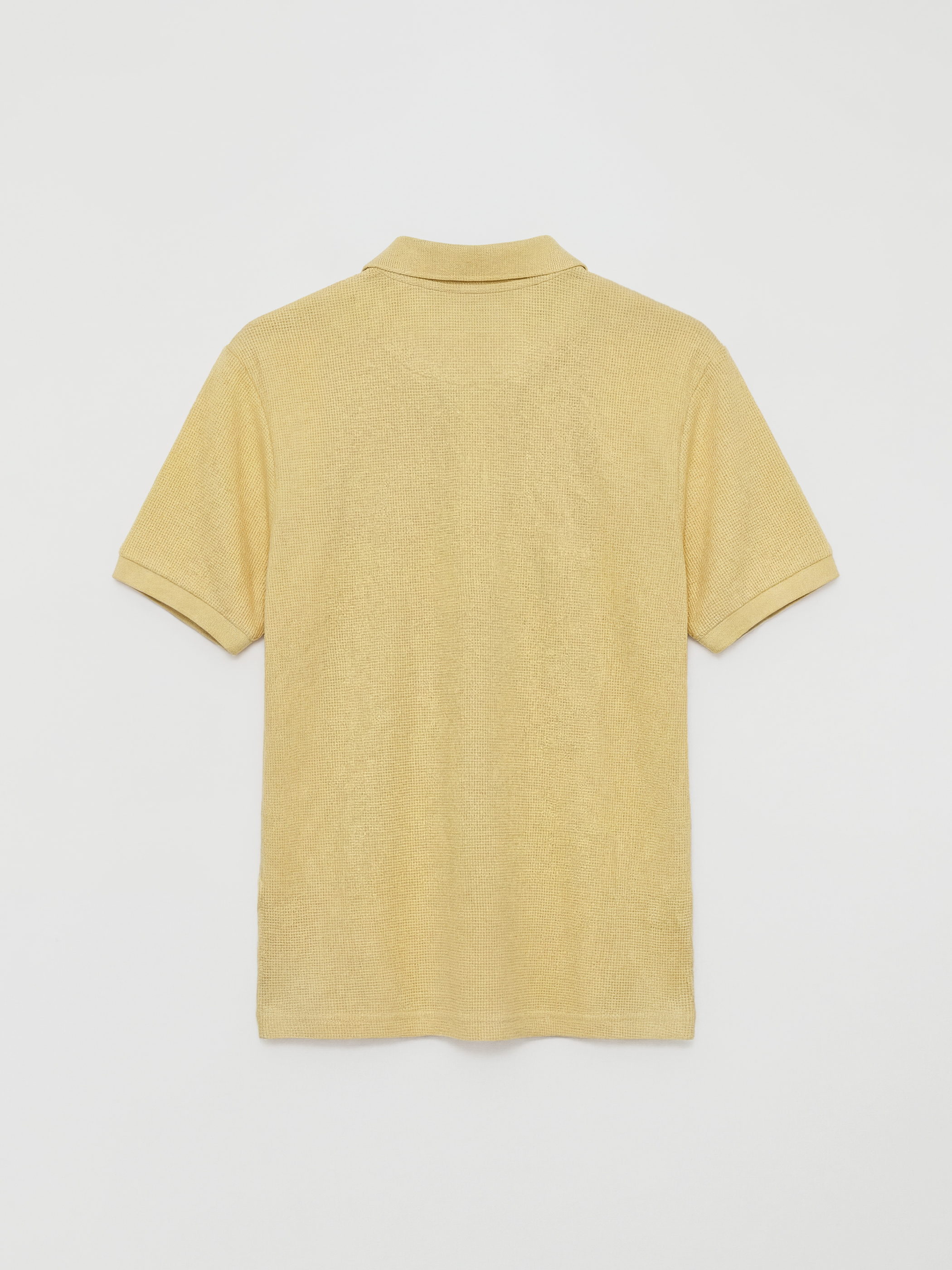 Bej Polo Yaka Erkek Tişört-5