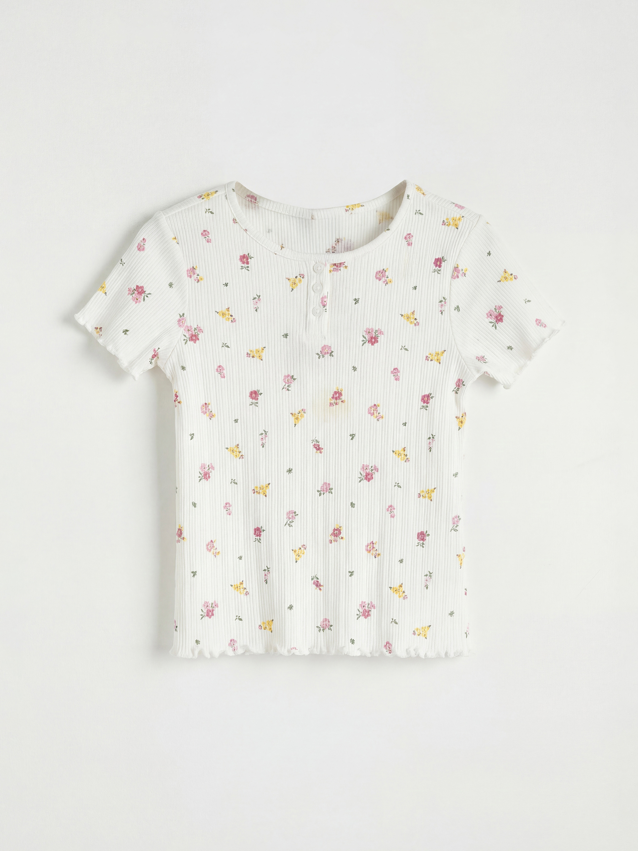 Crew Neck Printed Girls' Shortie Pyjamas Set-1