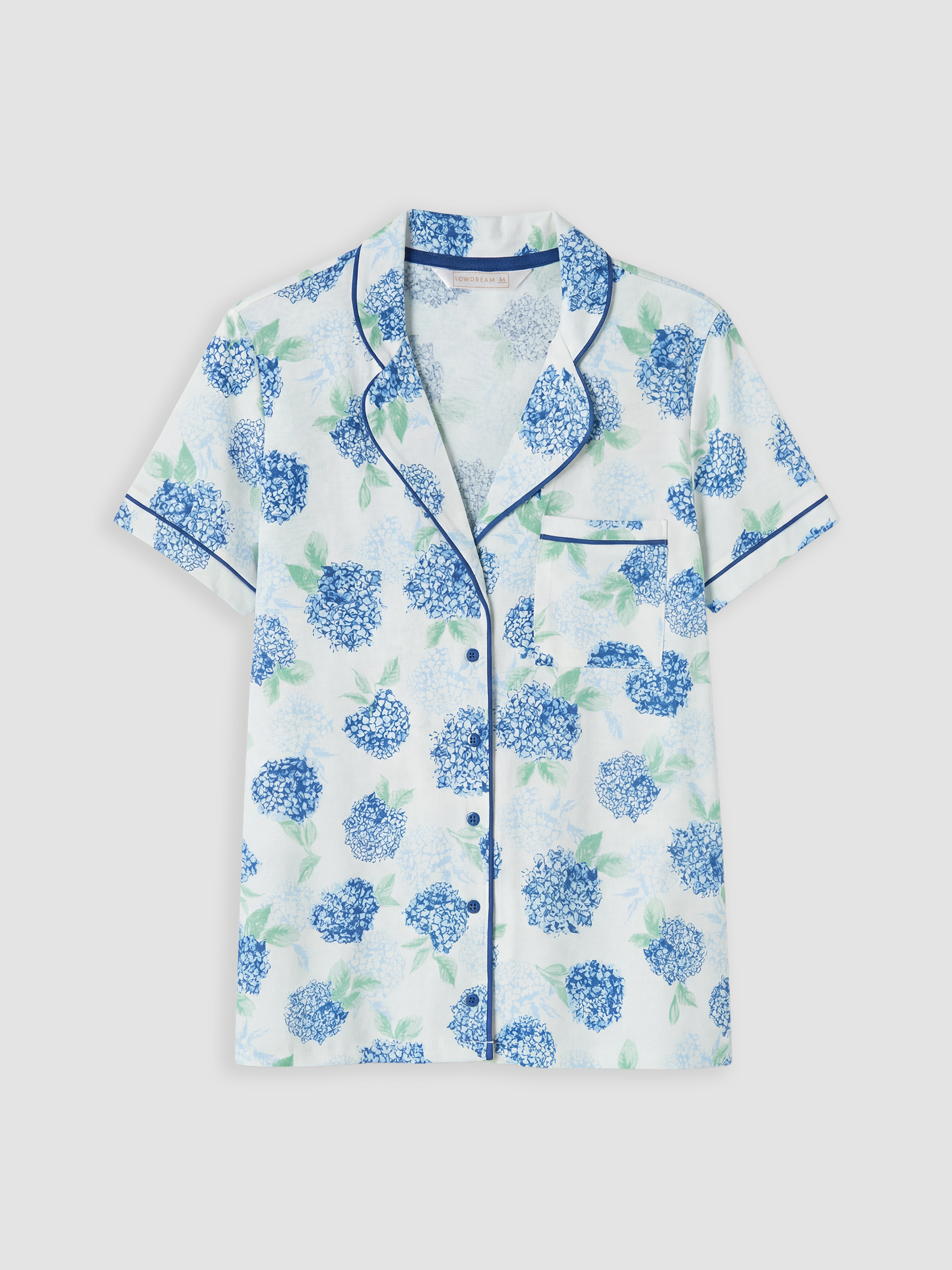 LCW DREAM Gömlek Yaka Çiçekli Kadın Pijama Üst