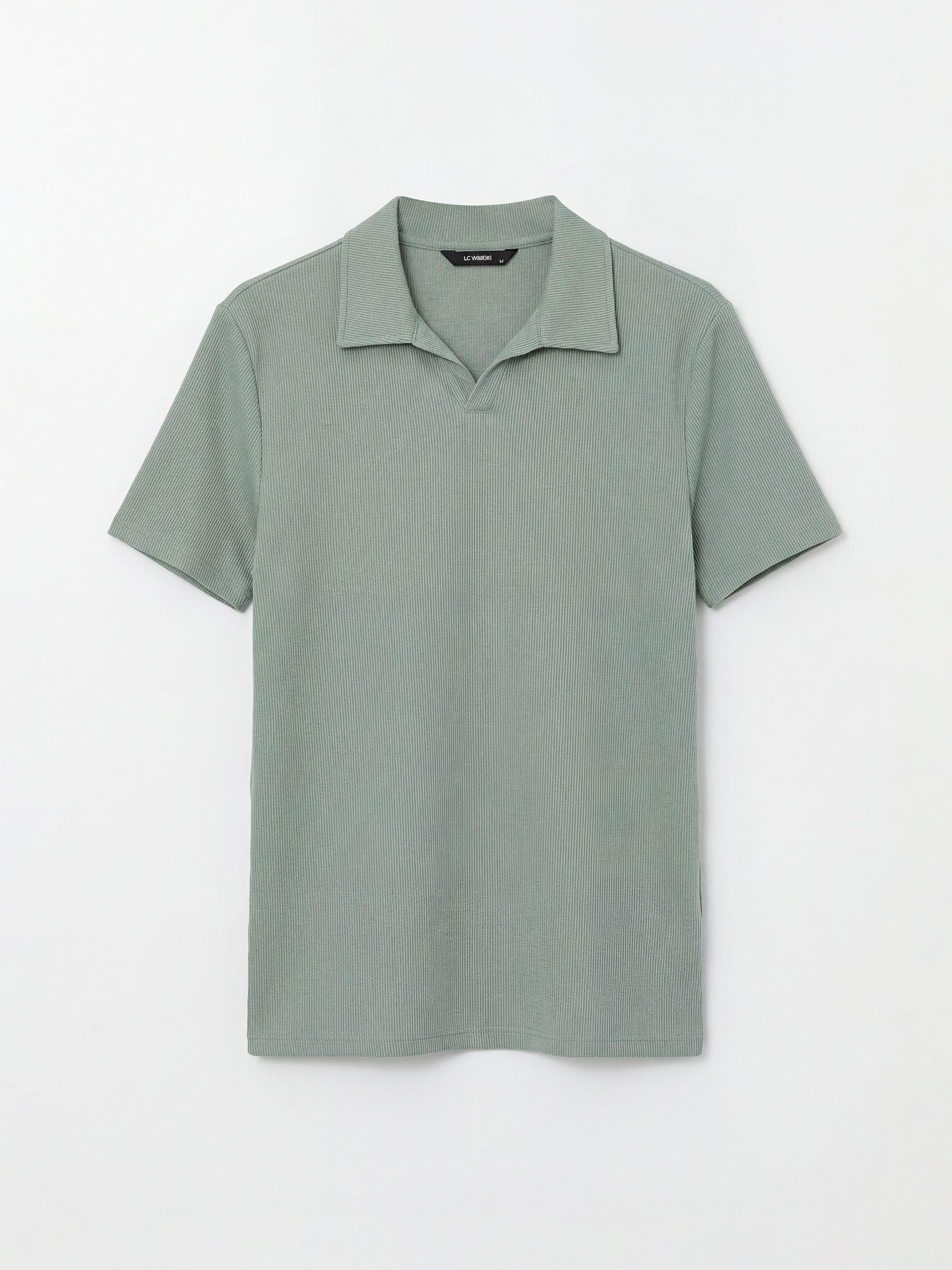 Yeşil Polo Yaka Erkek Tişört-4