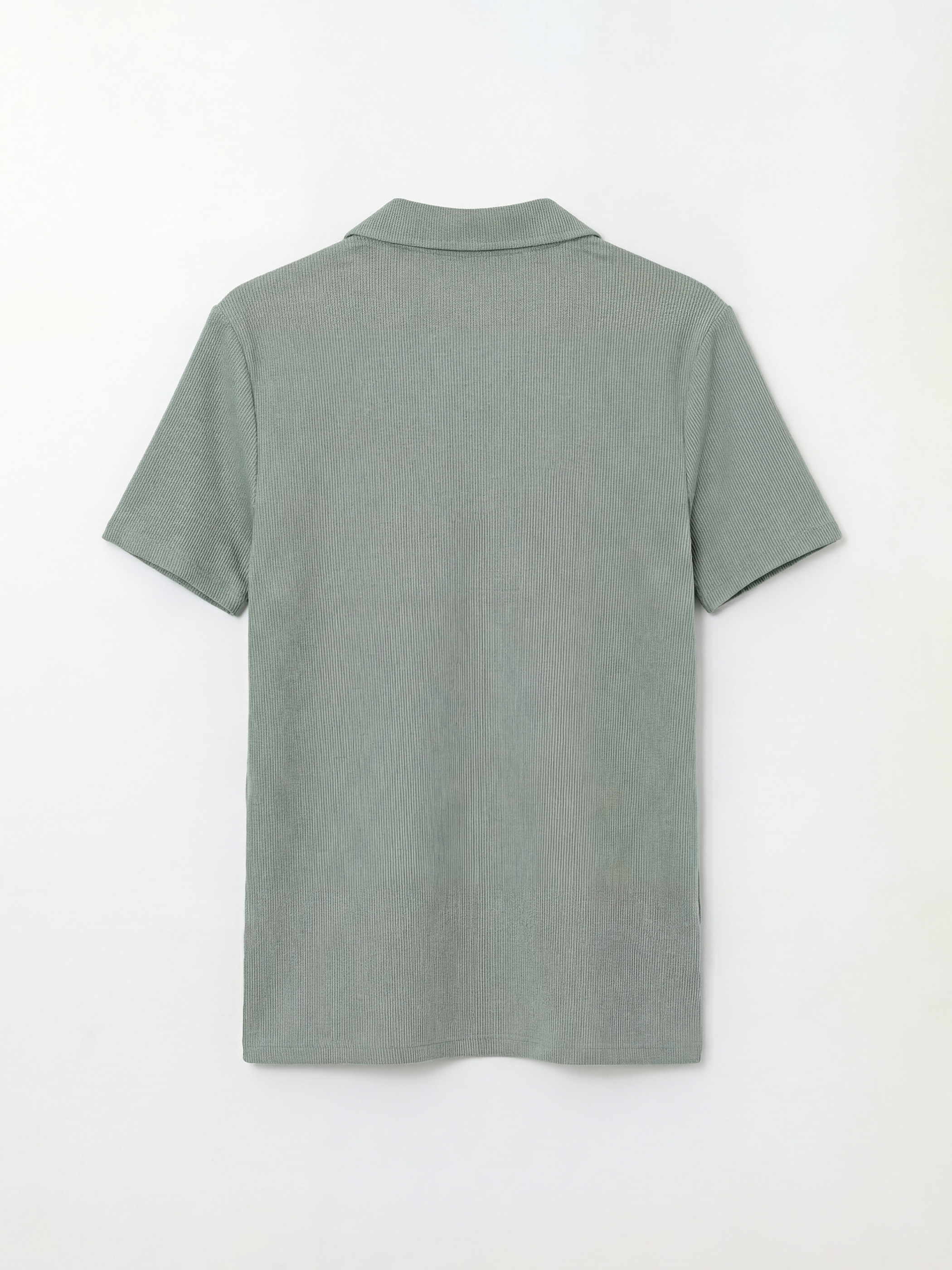 Yeşil Polo Yaka Erkek Tişört-5