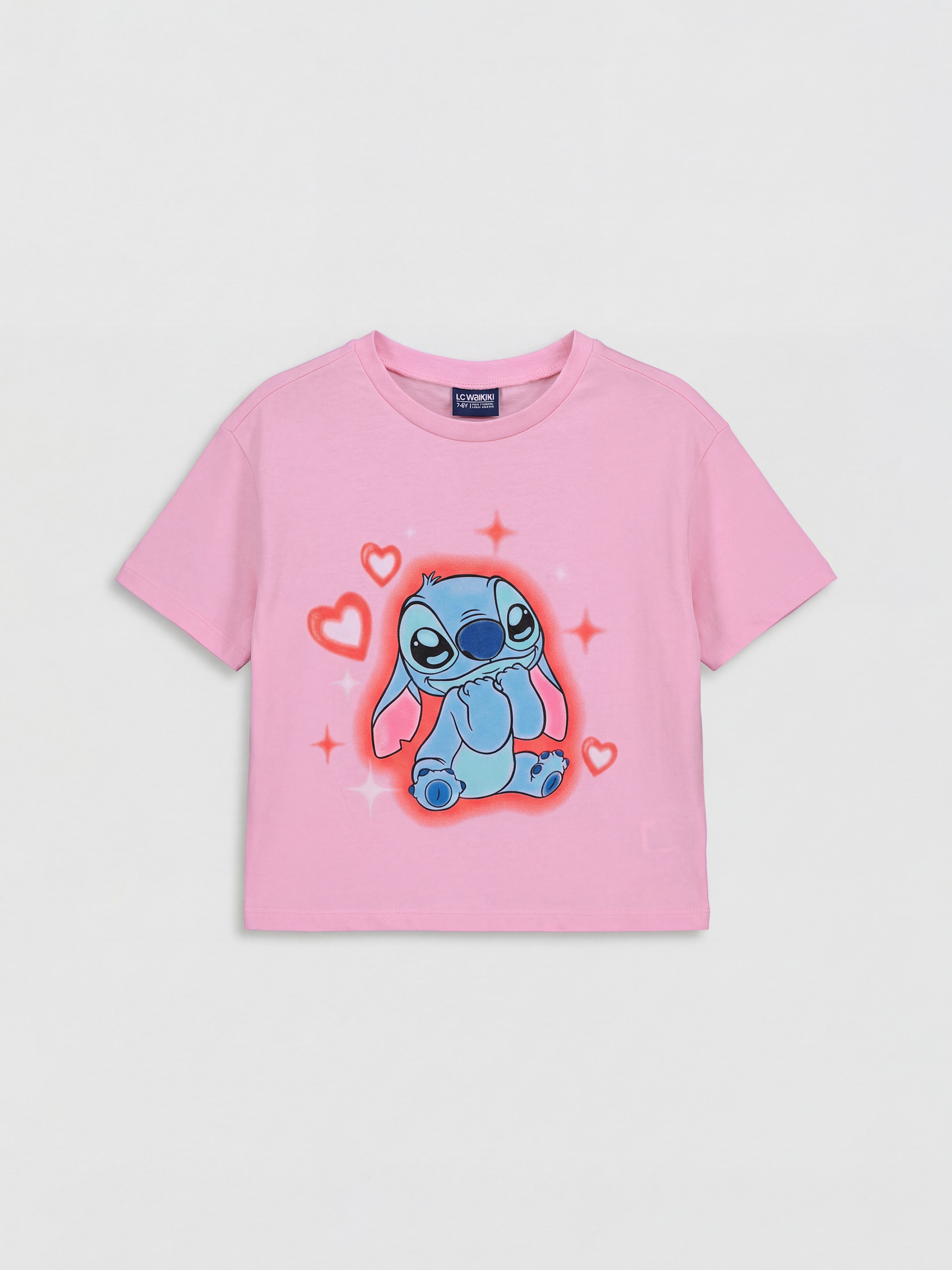 LCW Kids Lilo & Stitch Printed Girl's T-Shirt - S6ED74Z4-QWM