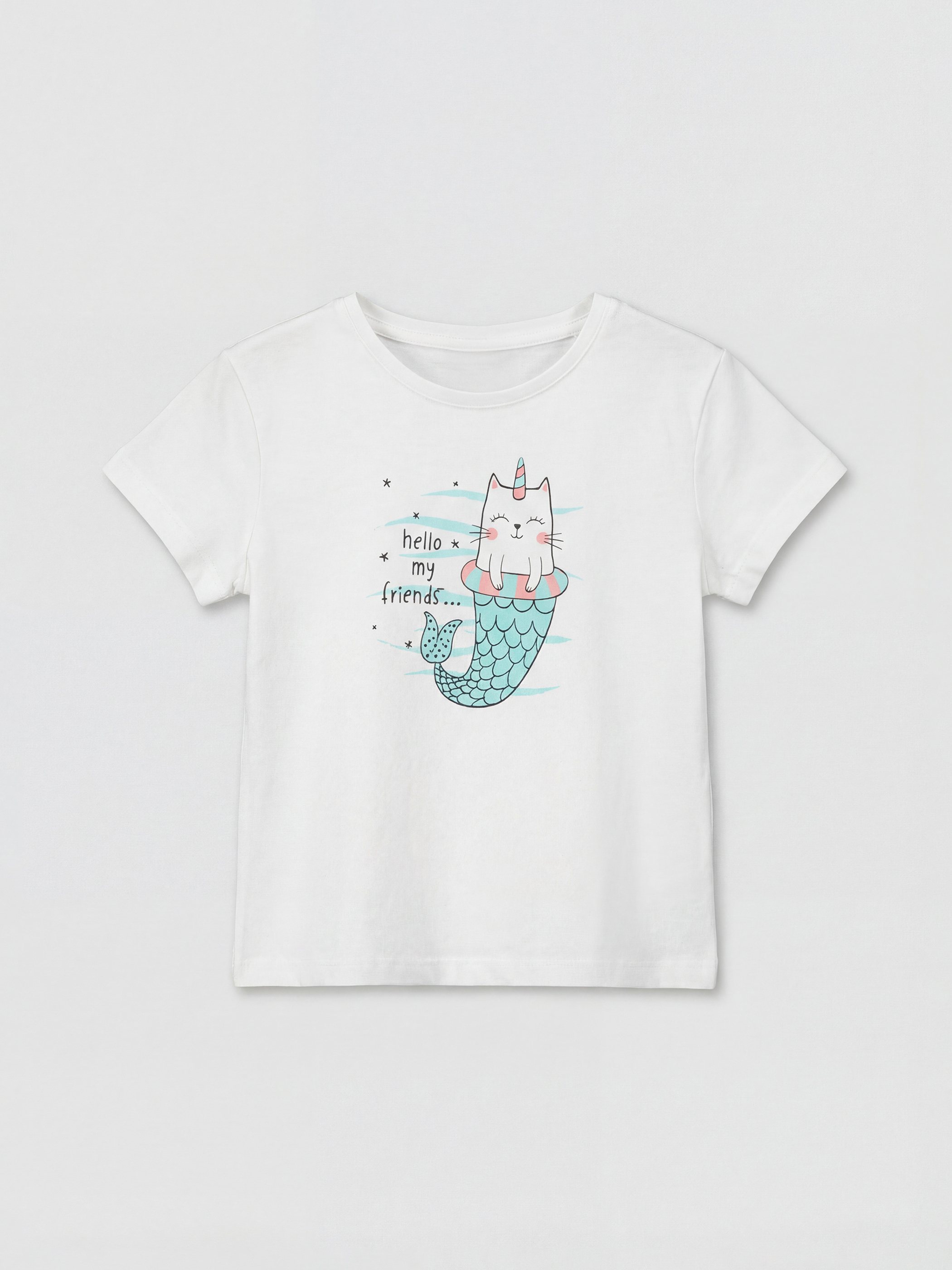 LC WAIKIKI Момиче Бяло Тениска - S6ED77Z1-Q6K