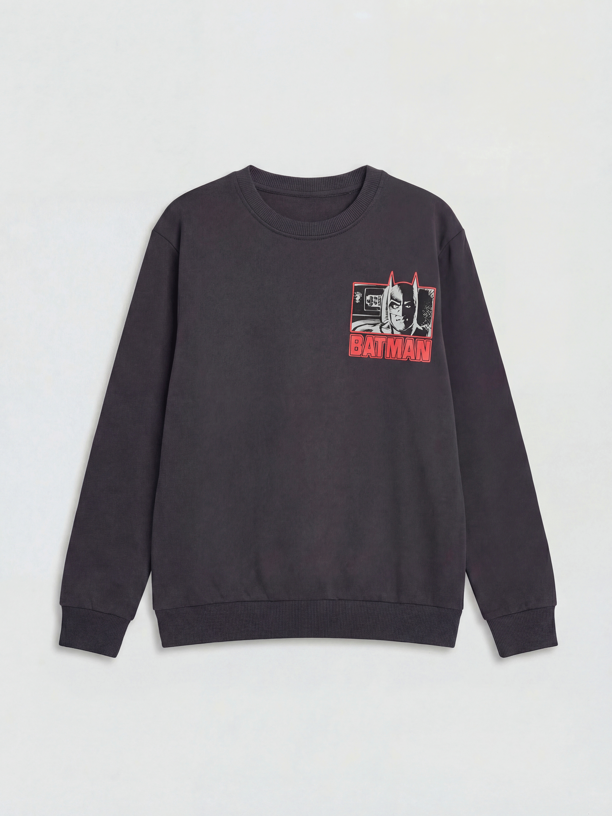 LCW Kids Crew Neck Batman Printed Boys' Sweatshirt - S6EE06Z4-R4Q