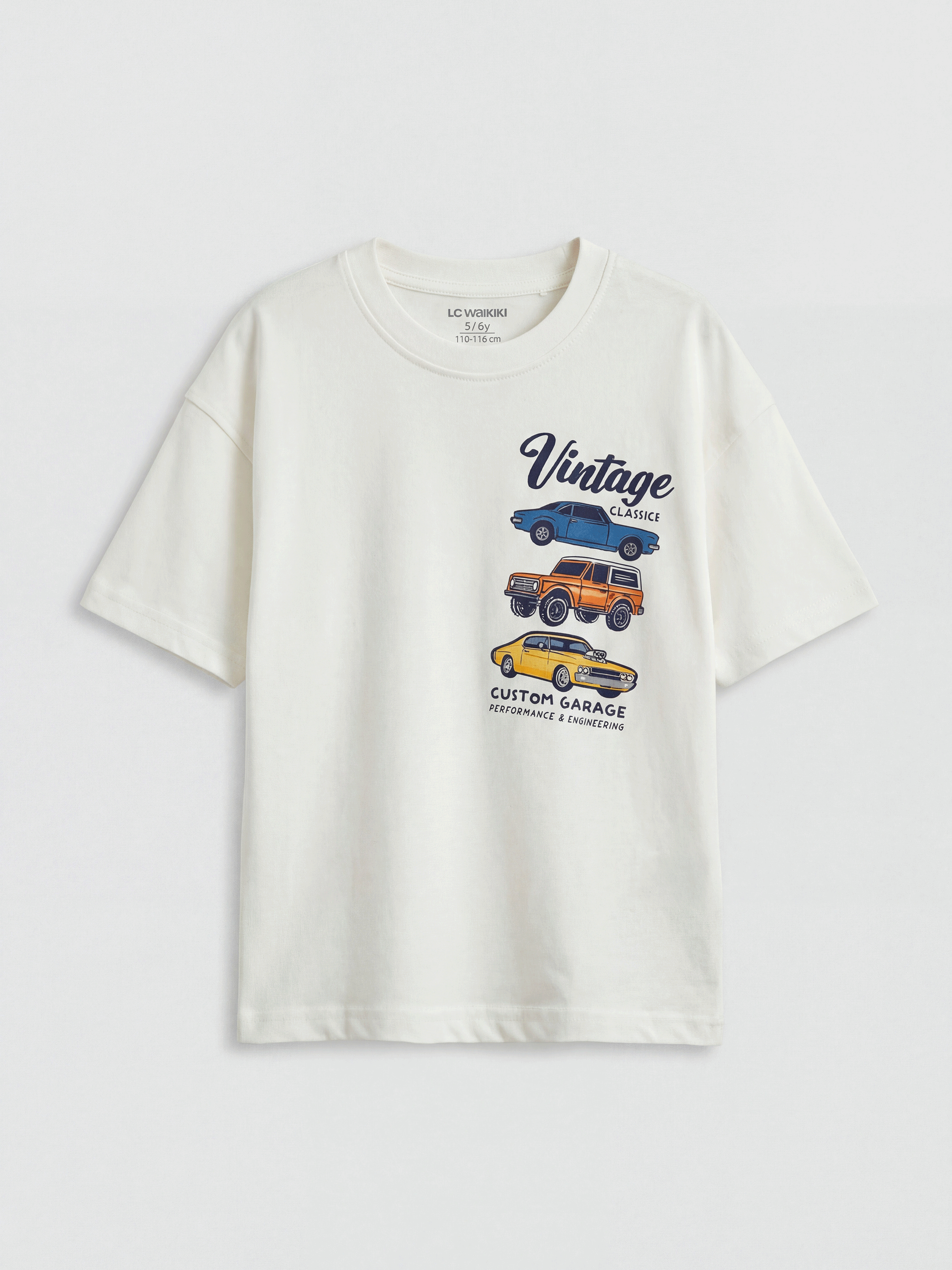 Crew Neck Printed Boys' T-Shirt-1