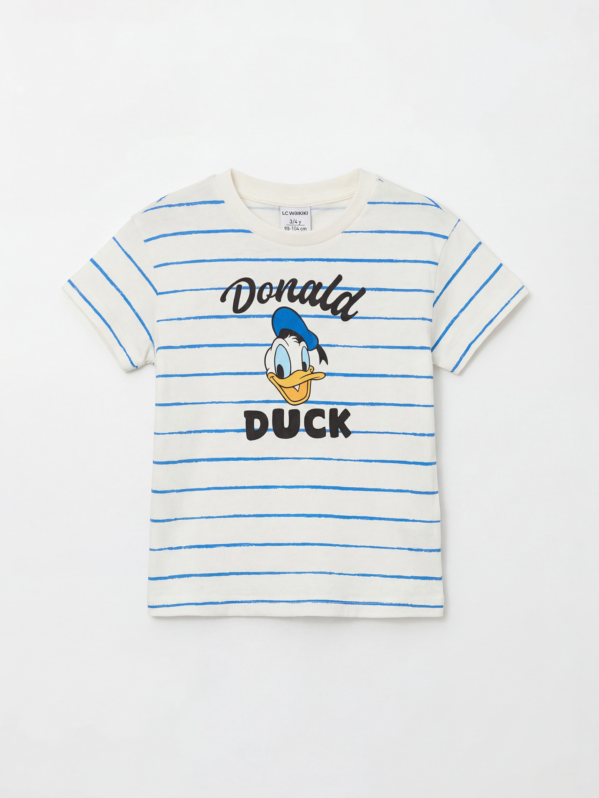 Ekru Donald Duck Baskılı Erkek Bebek Takım-1