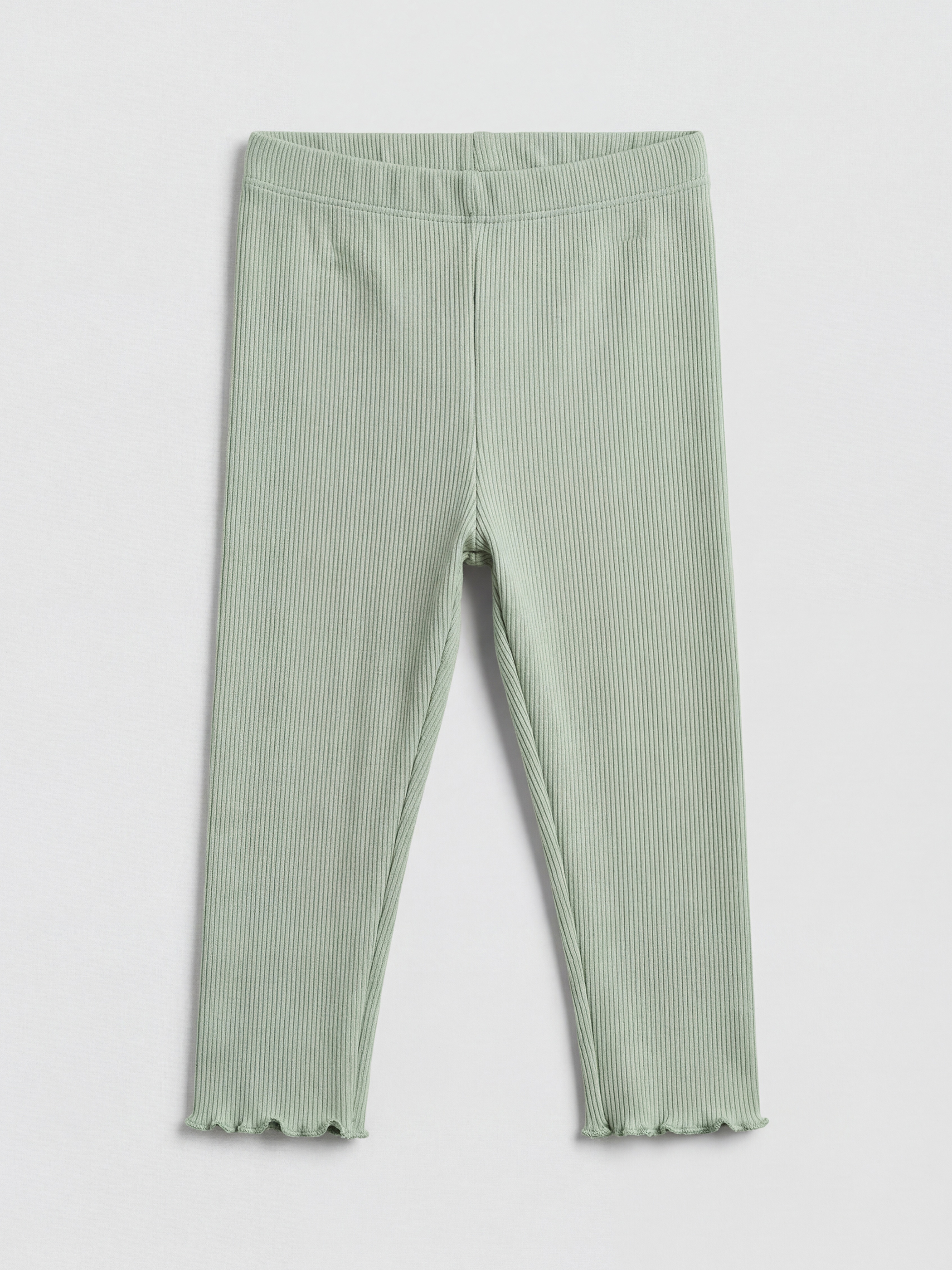 Yeşil Kız Bebek Fırfır Detaylı Hırka ve Tayt-3